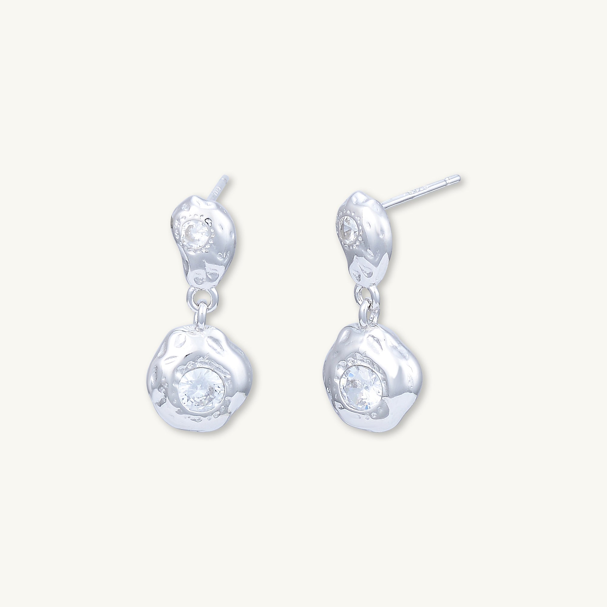 Molten Drop Sapphire Stud Earrings - Camile & Stone