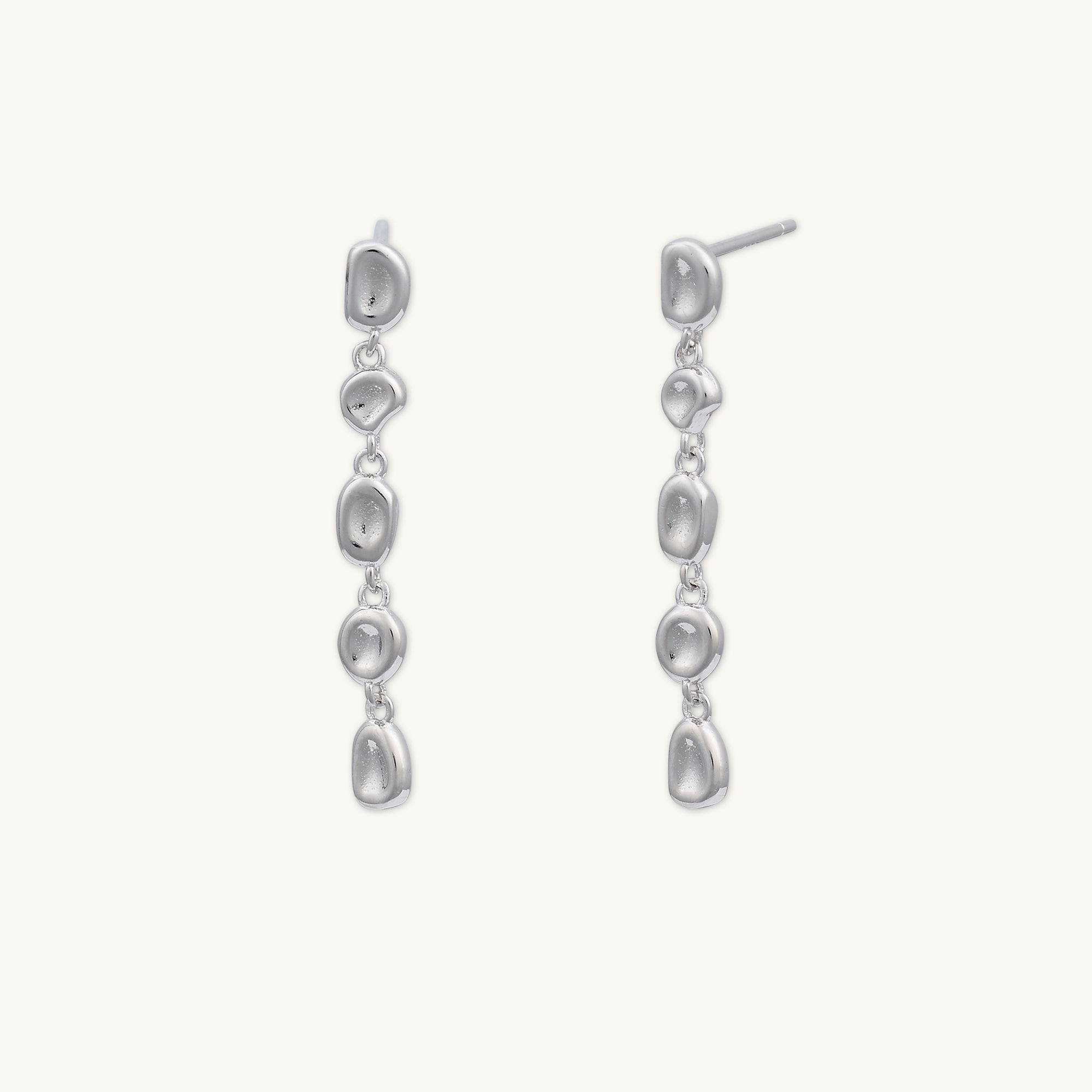 Molten Organic Circle Drop Earrings - Camile & Stone