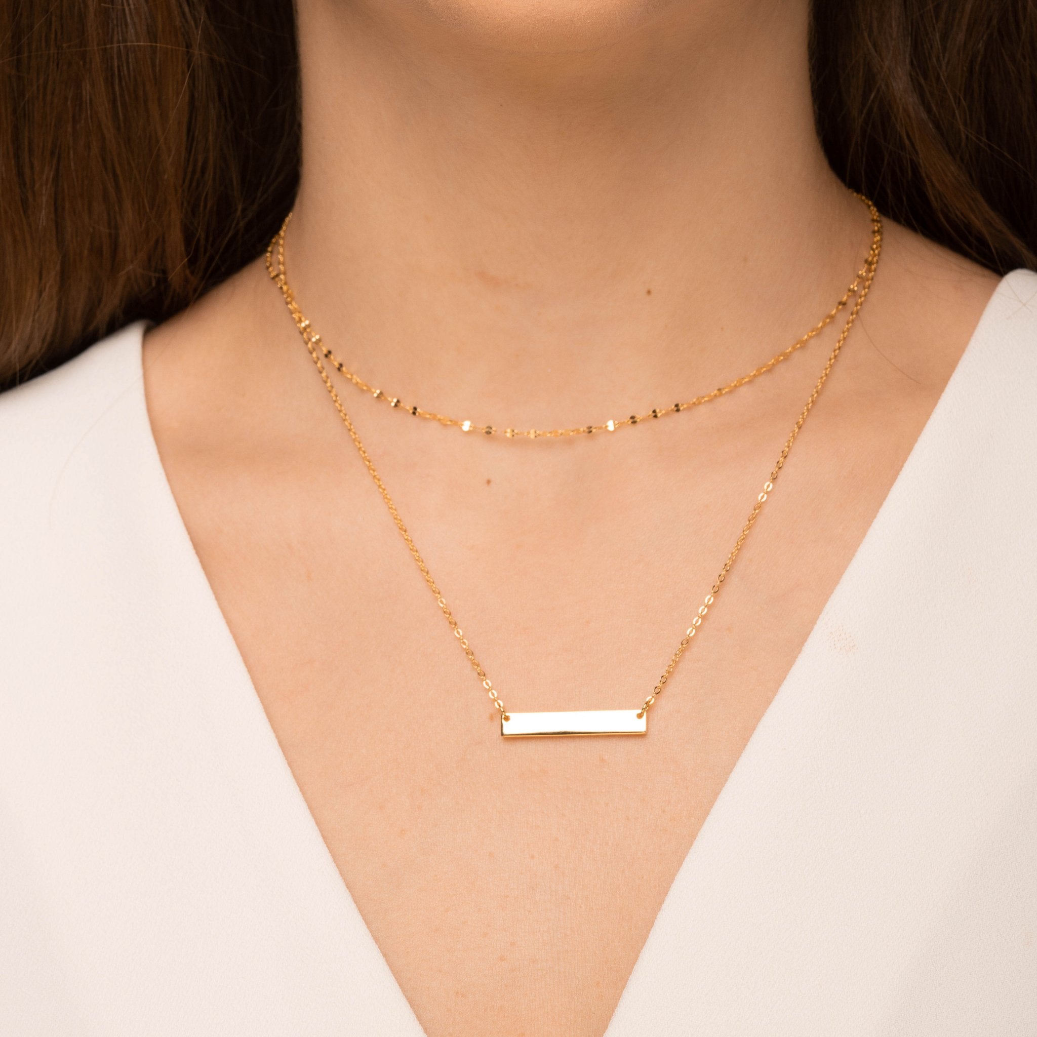 MUM Engraved Bar Necklace - Camile & Stone