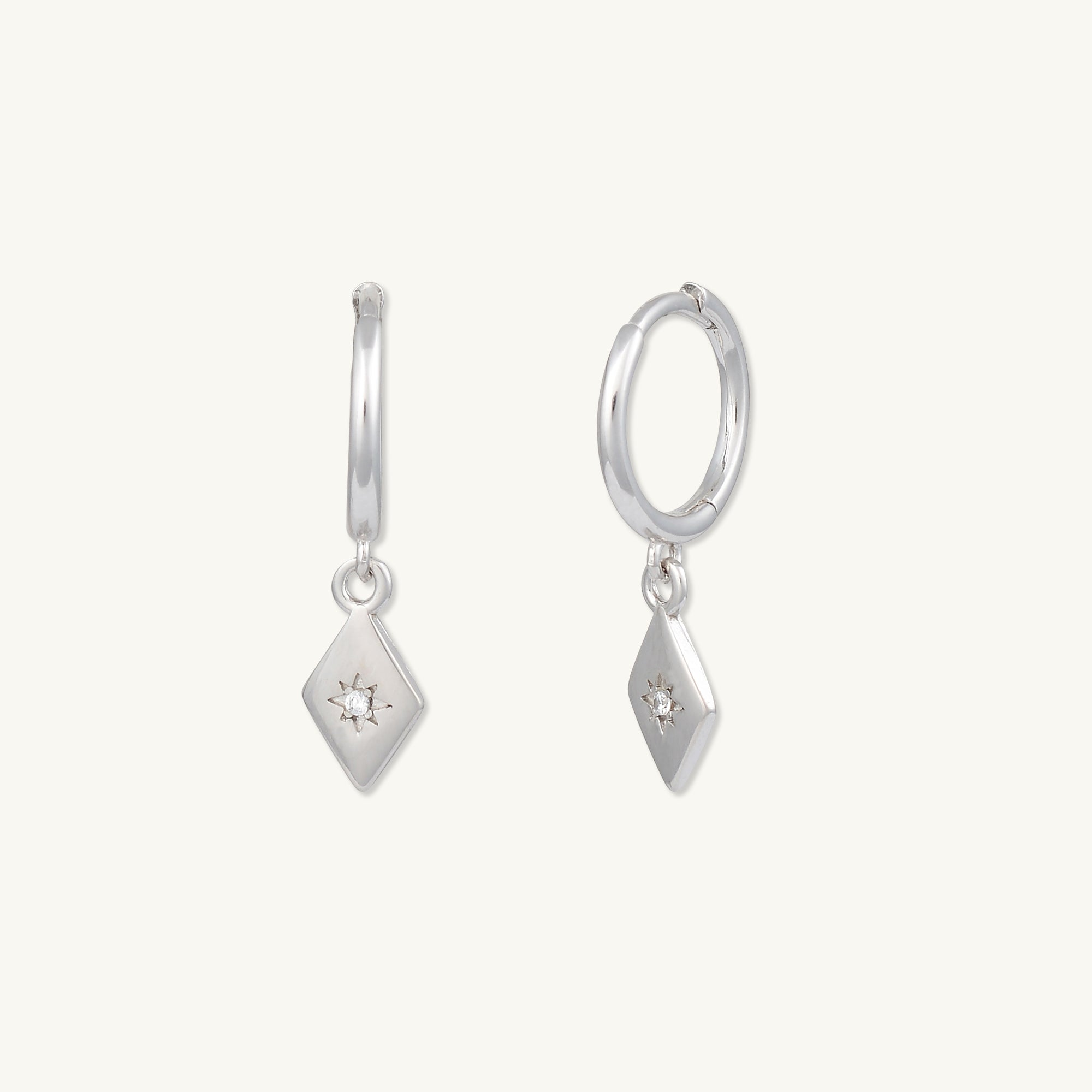 North Star Huggie Hoop Earrings - Camile & Stone