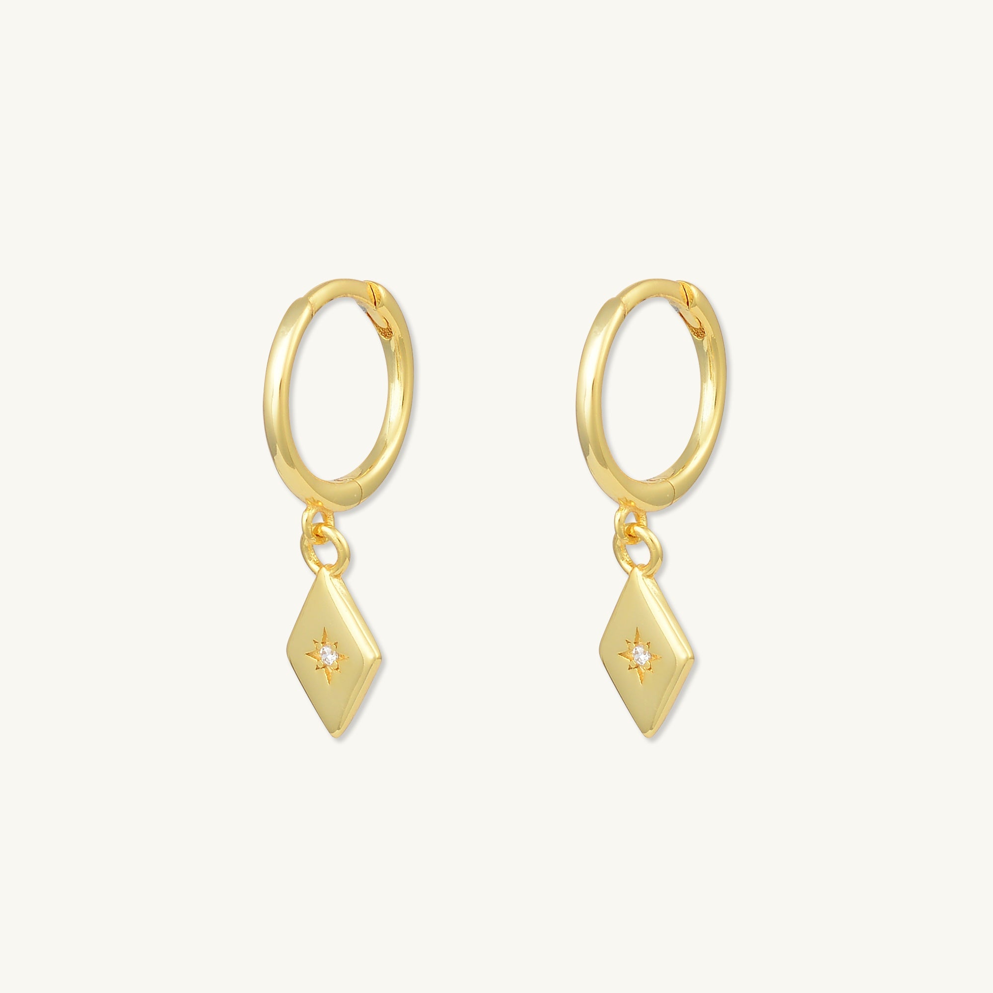 North Star Huggie Hoop Earrings - Camile & Stone