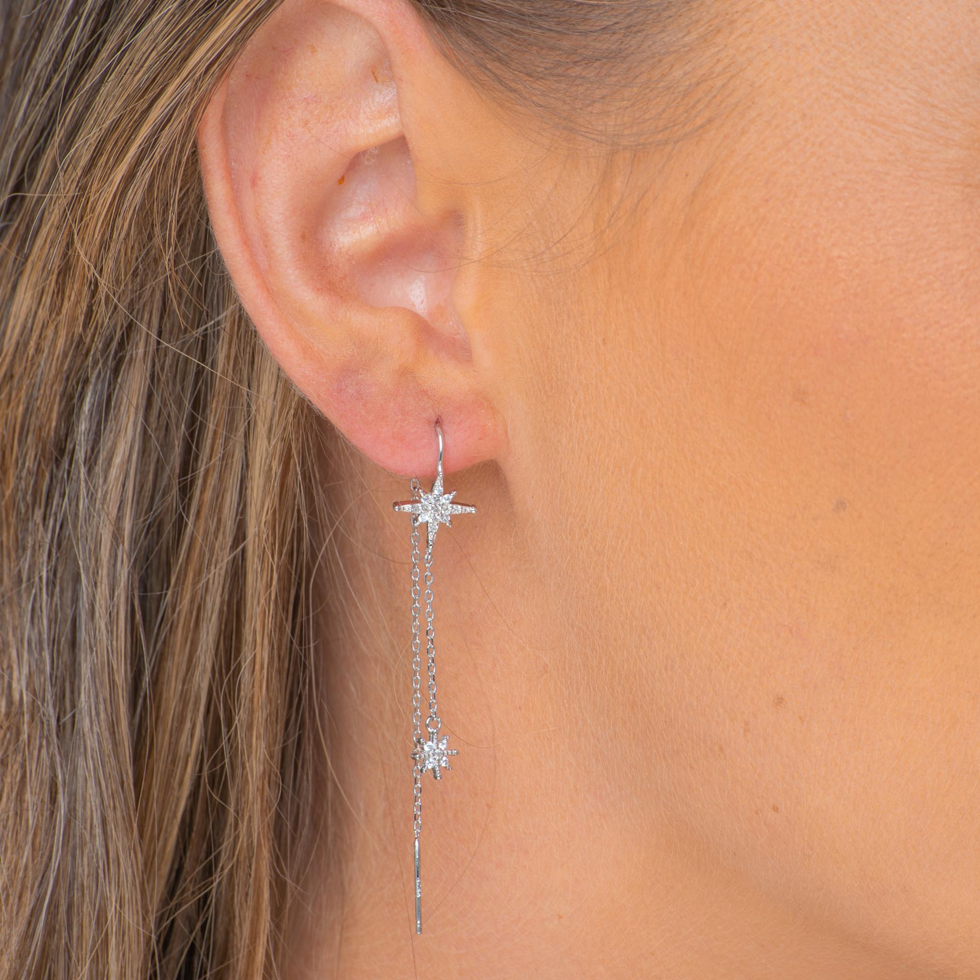 North Star Threader Earrings - Camile & Stone