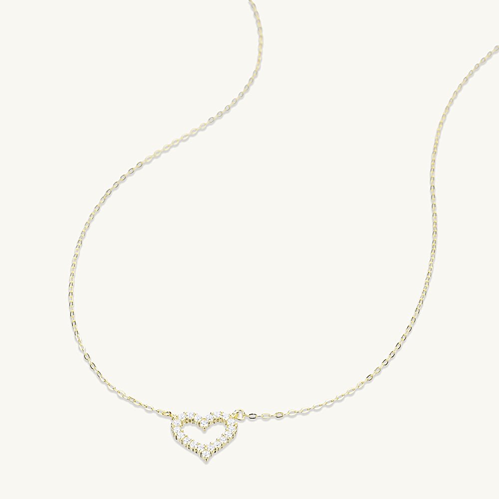 Open Heart Chain Necklace - Camile & Stone
