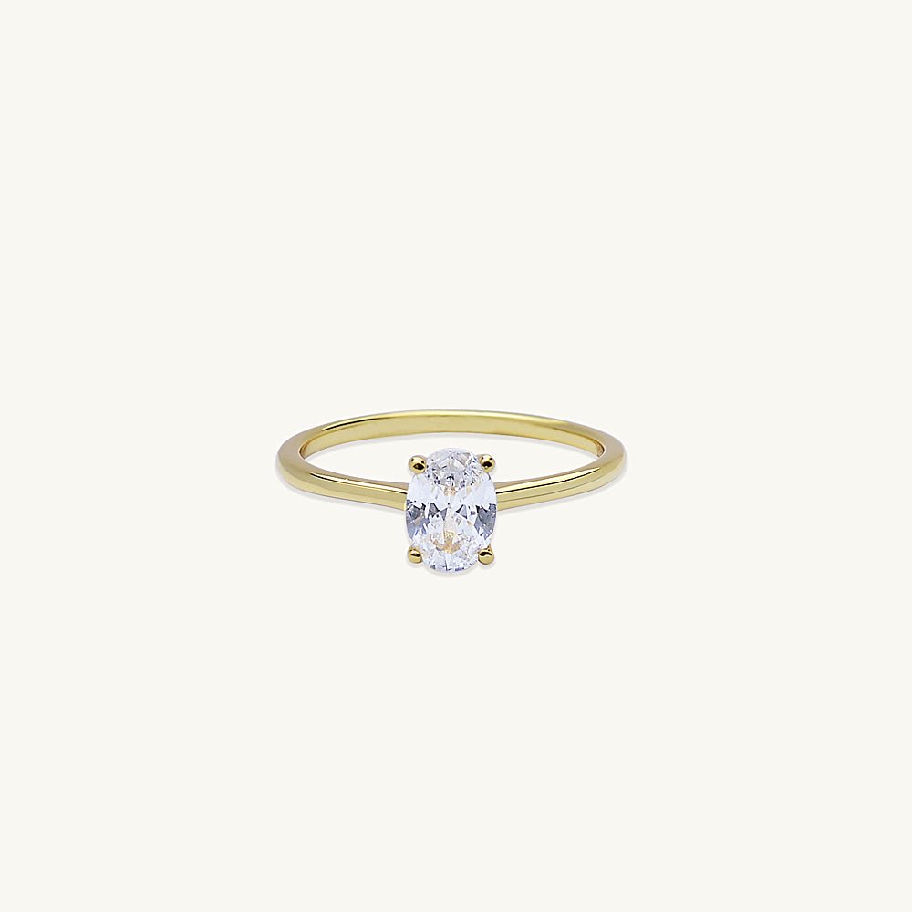 Oval Sapphire Band Ring - Camile & Stone