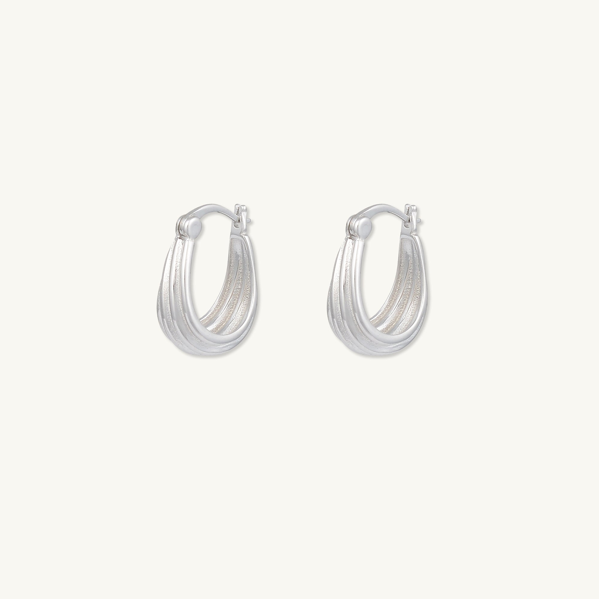 Oval Twist Hoop Earrings - Camile & Stone