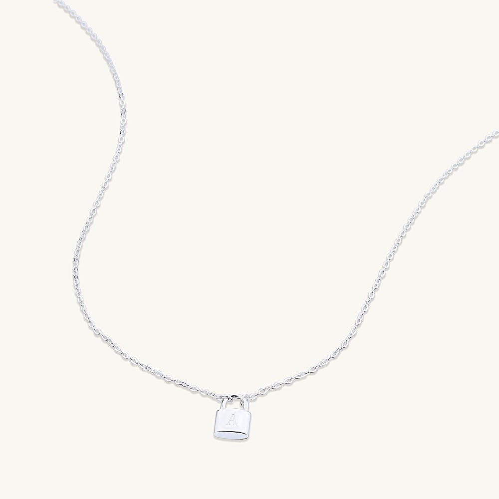 Padlock Initial Letter Necklace - Camile & Stone