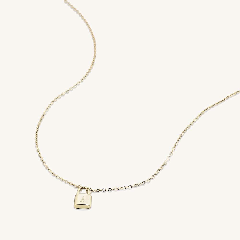 Padlock Initial Letter Necklace - Camile & Stone
