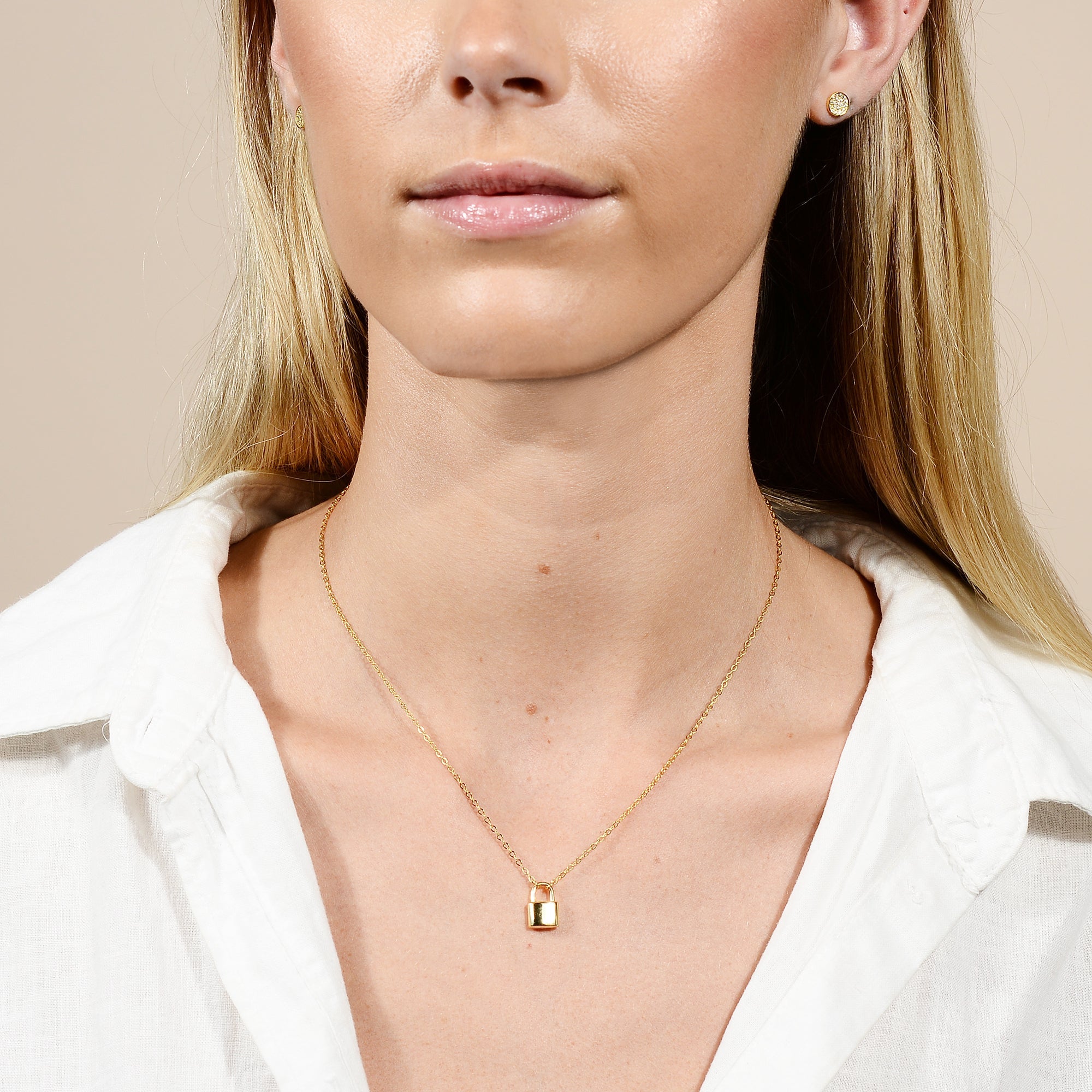 Padlock Initial Letter Necklace - Camile & Stone