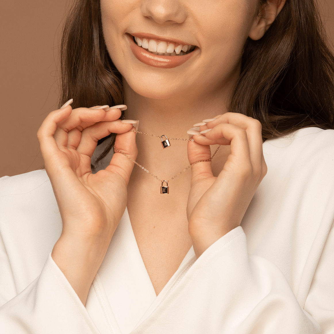 Padlock Initial Letter Necklace - Camile & Stone