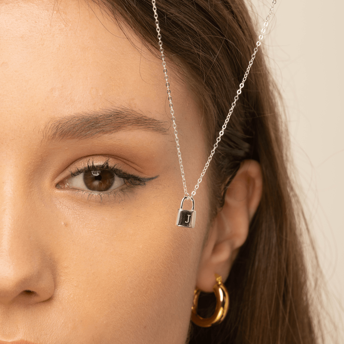 Padlock Initial Letter Necklace - Camile & Stone