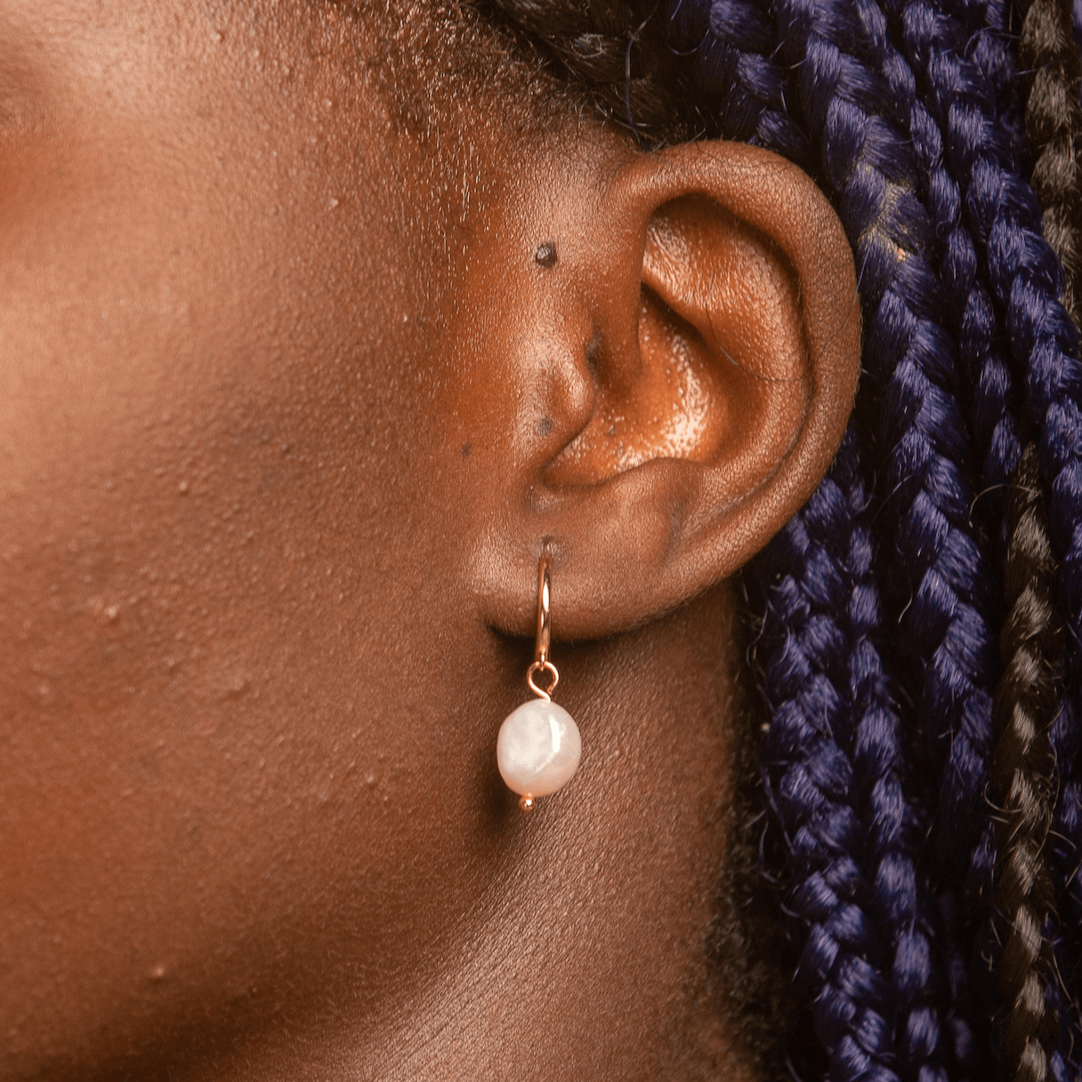 Pearl Hoop Huggie Earrings - Camile & Stone