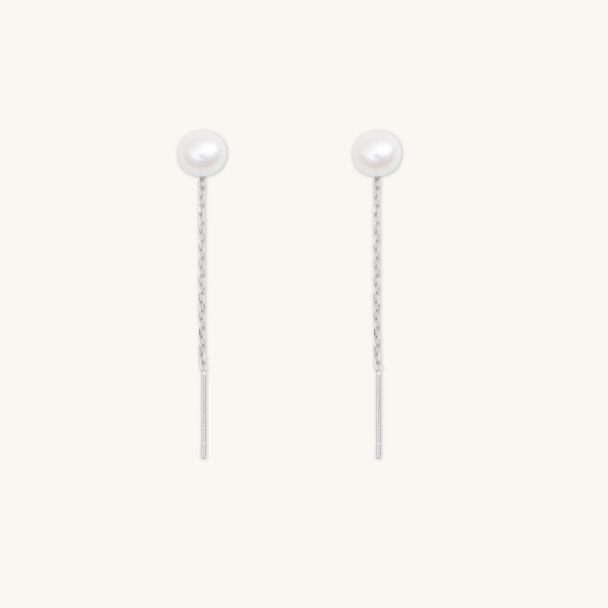 Pearl Threader Chain Earrings - Camile & Stone