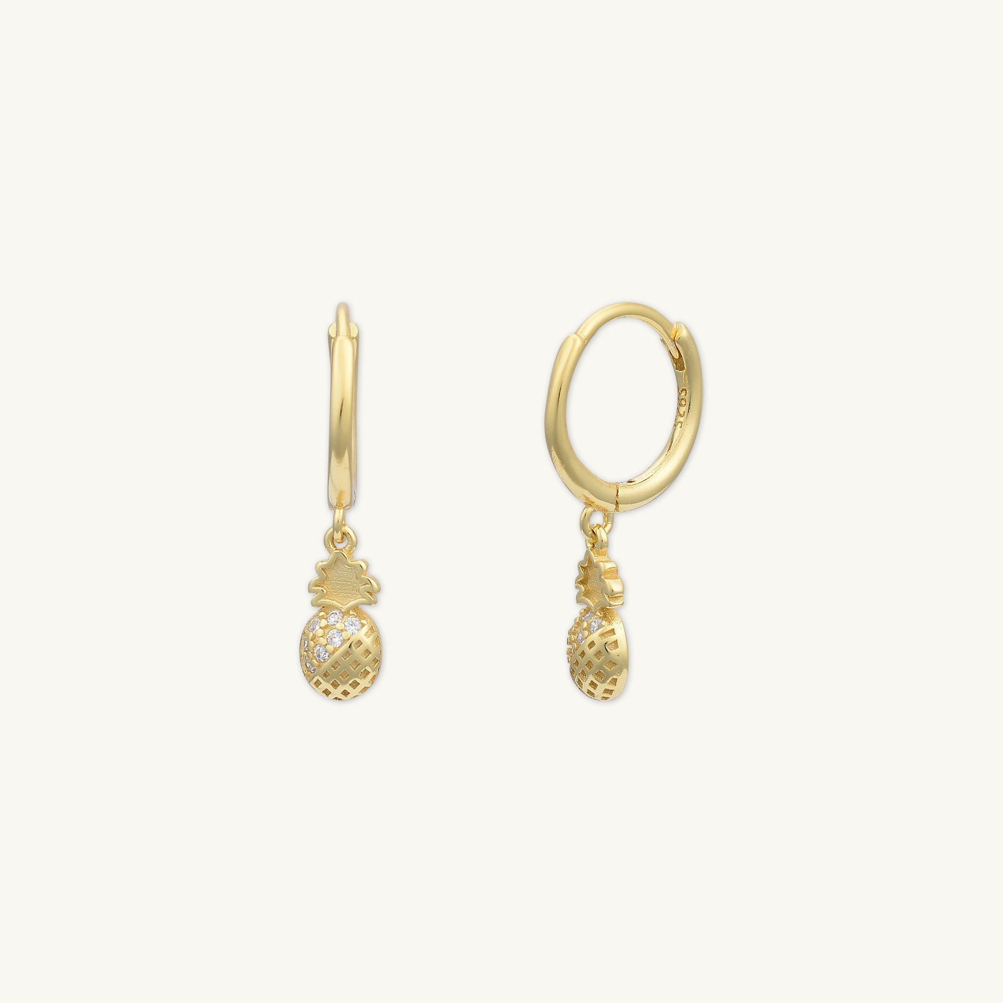 Pineapple Huggie Hoop Earrings - Camile & Stone