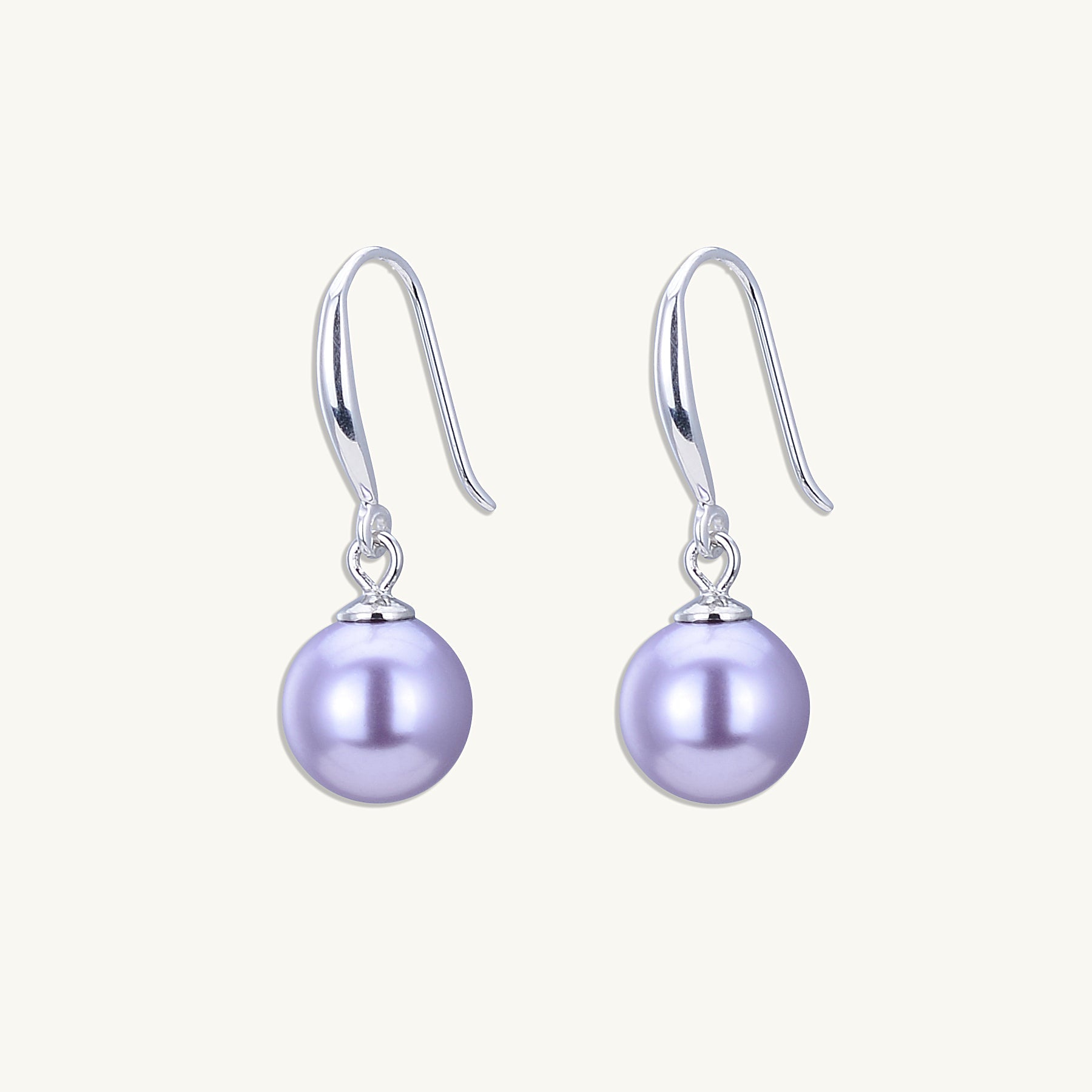 Purple Freshwater Pearl Drop Earrings - Camile & Stone