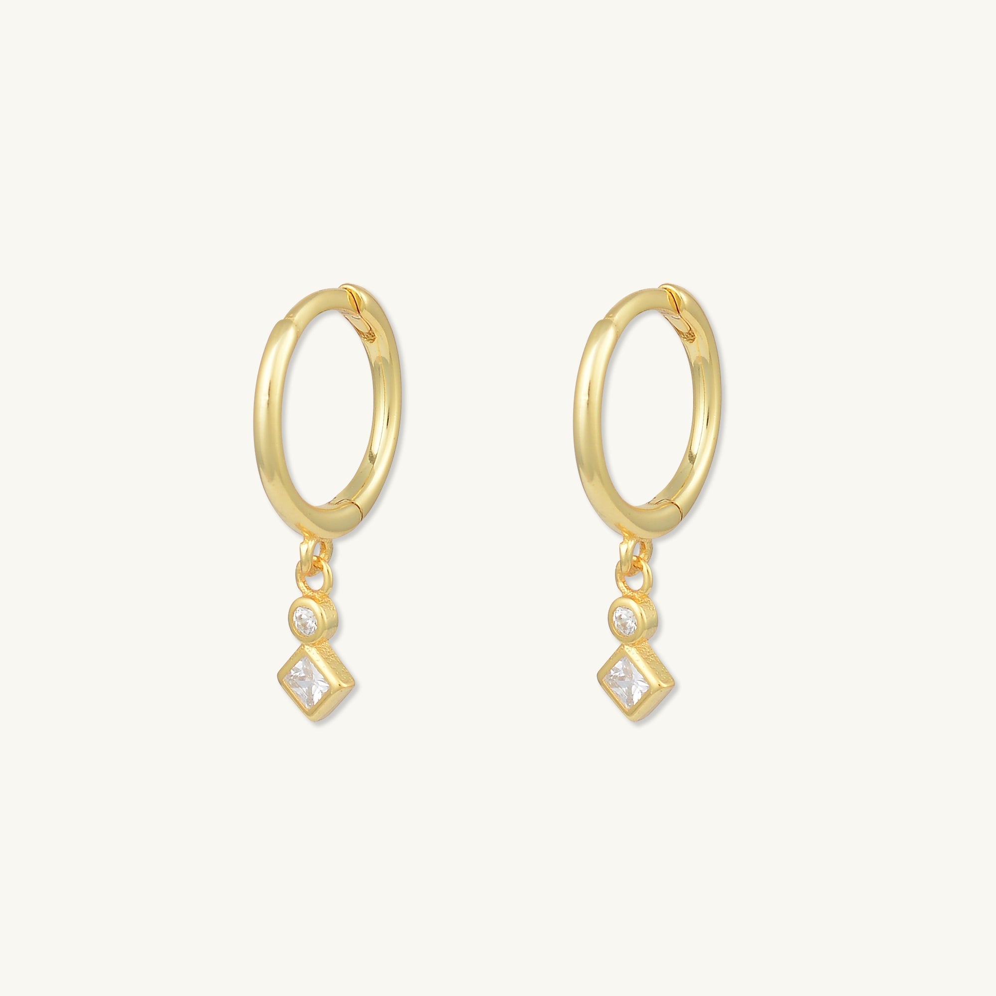 Sapphire Drop Huggie Earrings - Camile & Stone