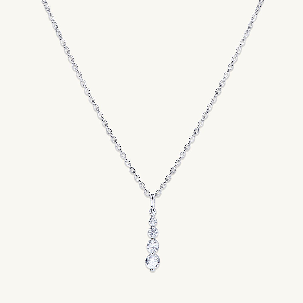 Sapphire Vertical Drop Necklace - Camile & Stone