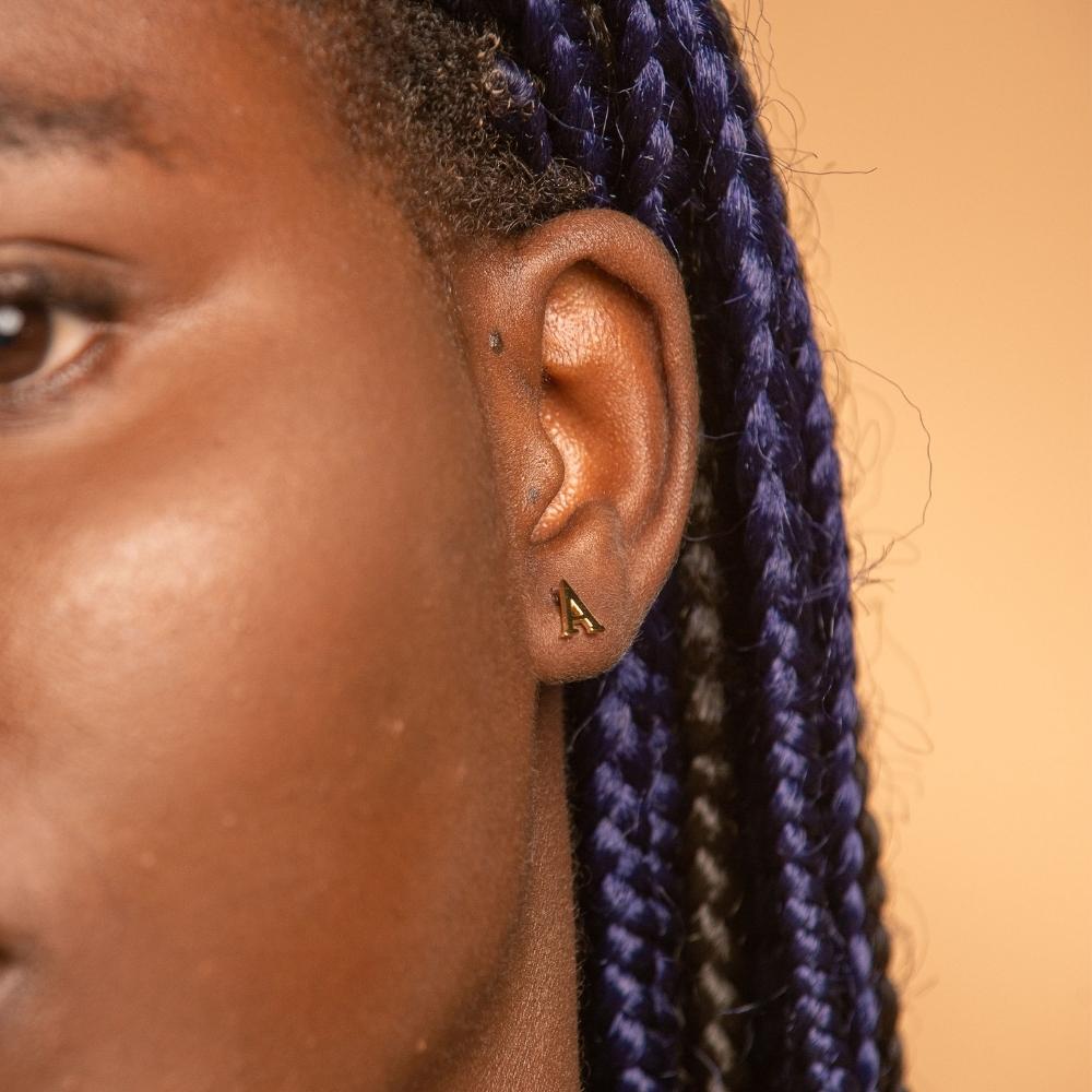 Script Letter Initial Earrings - Camile & Stone