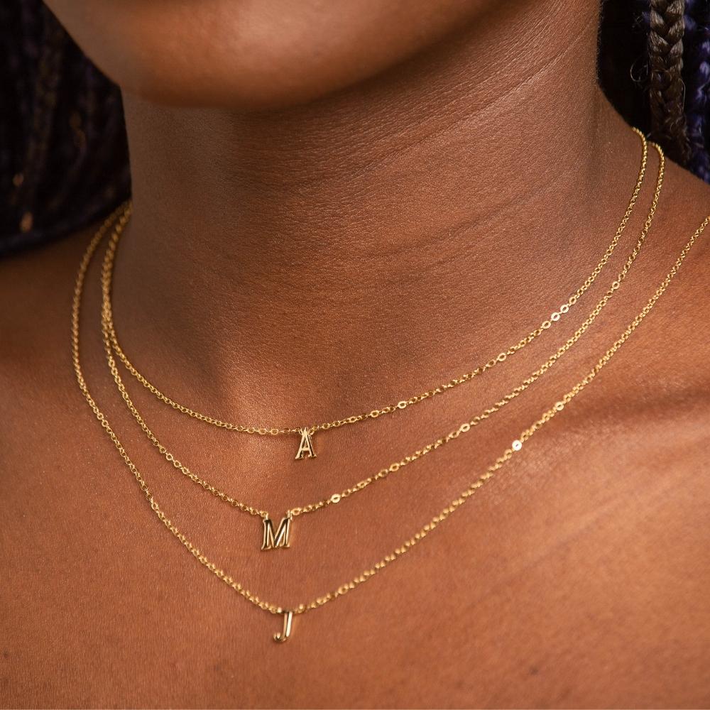 Script Letter Initial Necklace - Camile & Stone