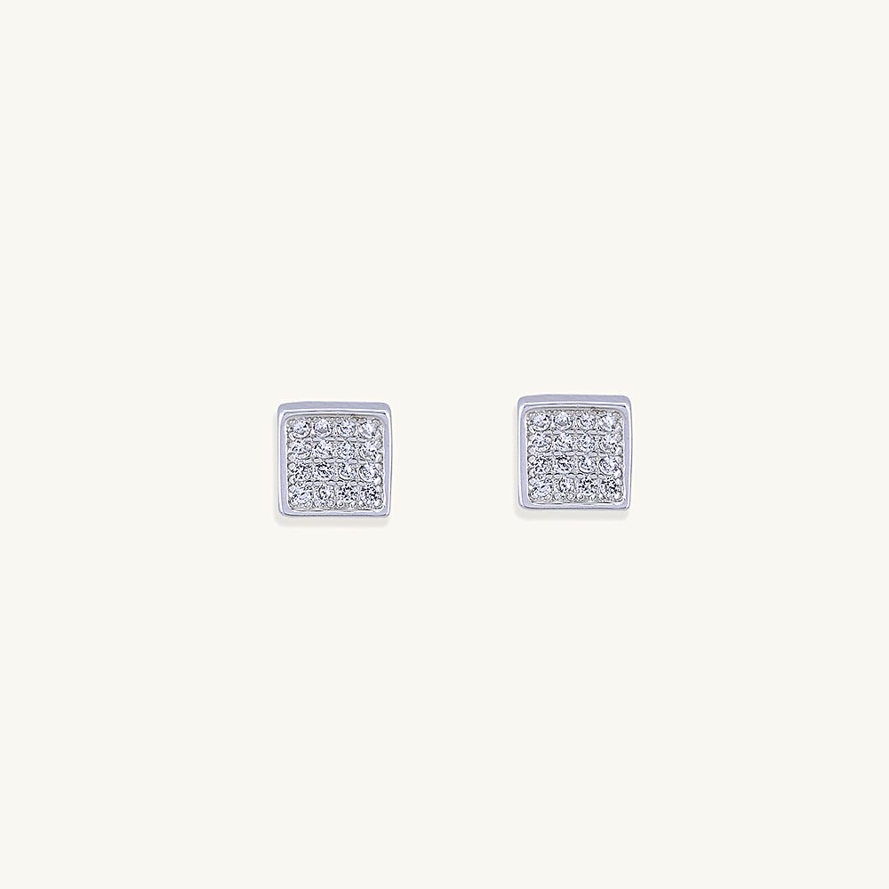 Square Sapphire Stud Earrings - Camile & Stone