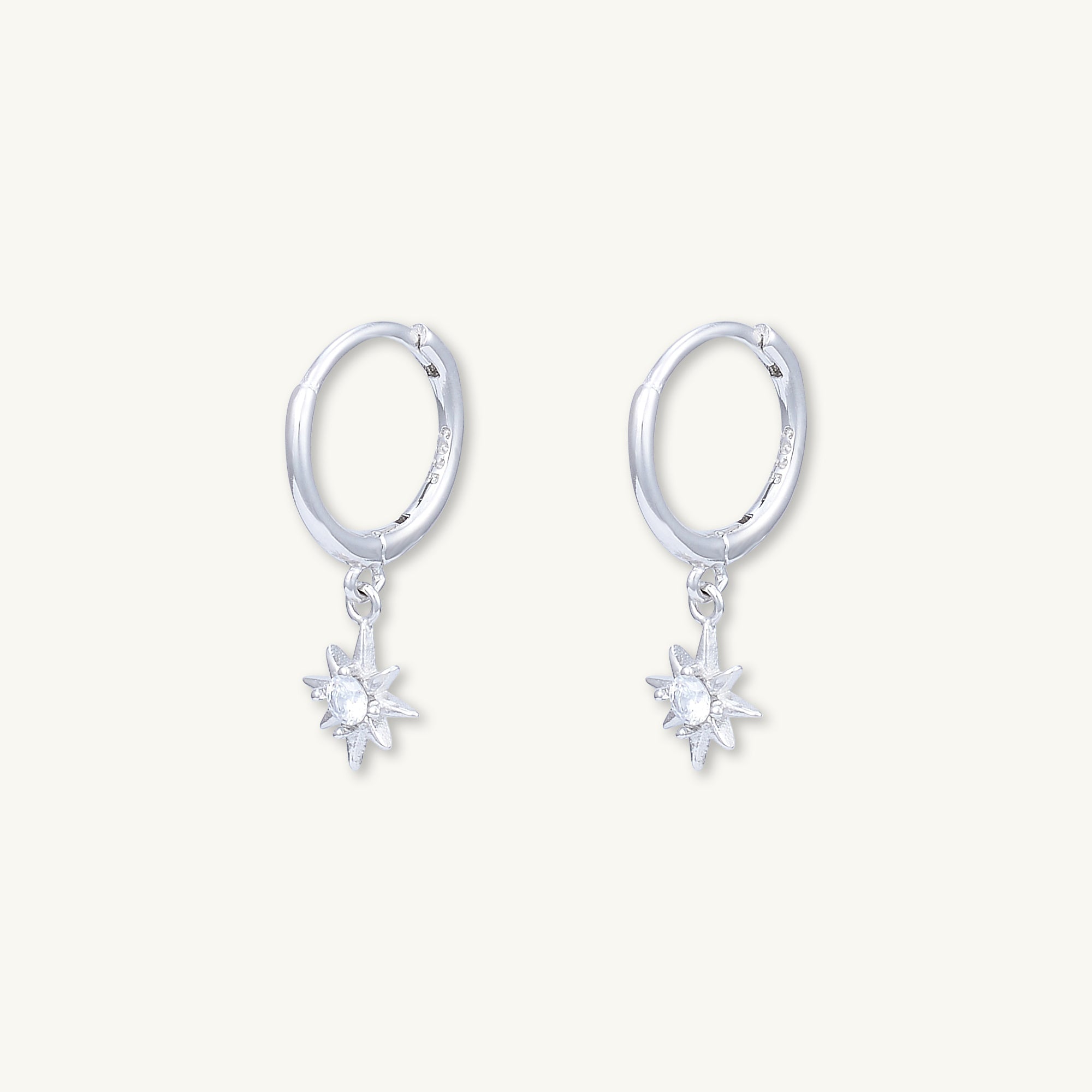 Starlight Dangling Huggie Hoop Earrings - Camile & Stone