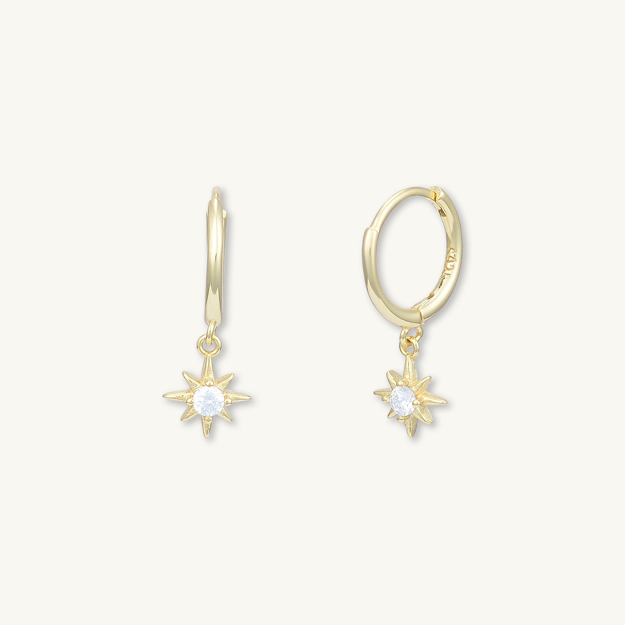 Starlight Dangling Huggie Hoop Earrings - Camile & Stone
