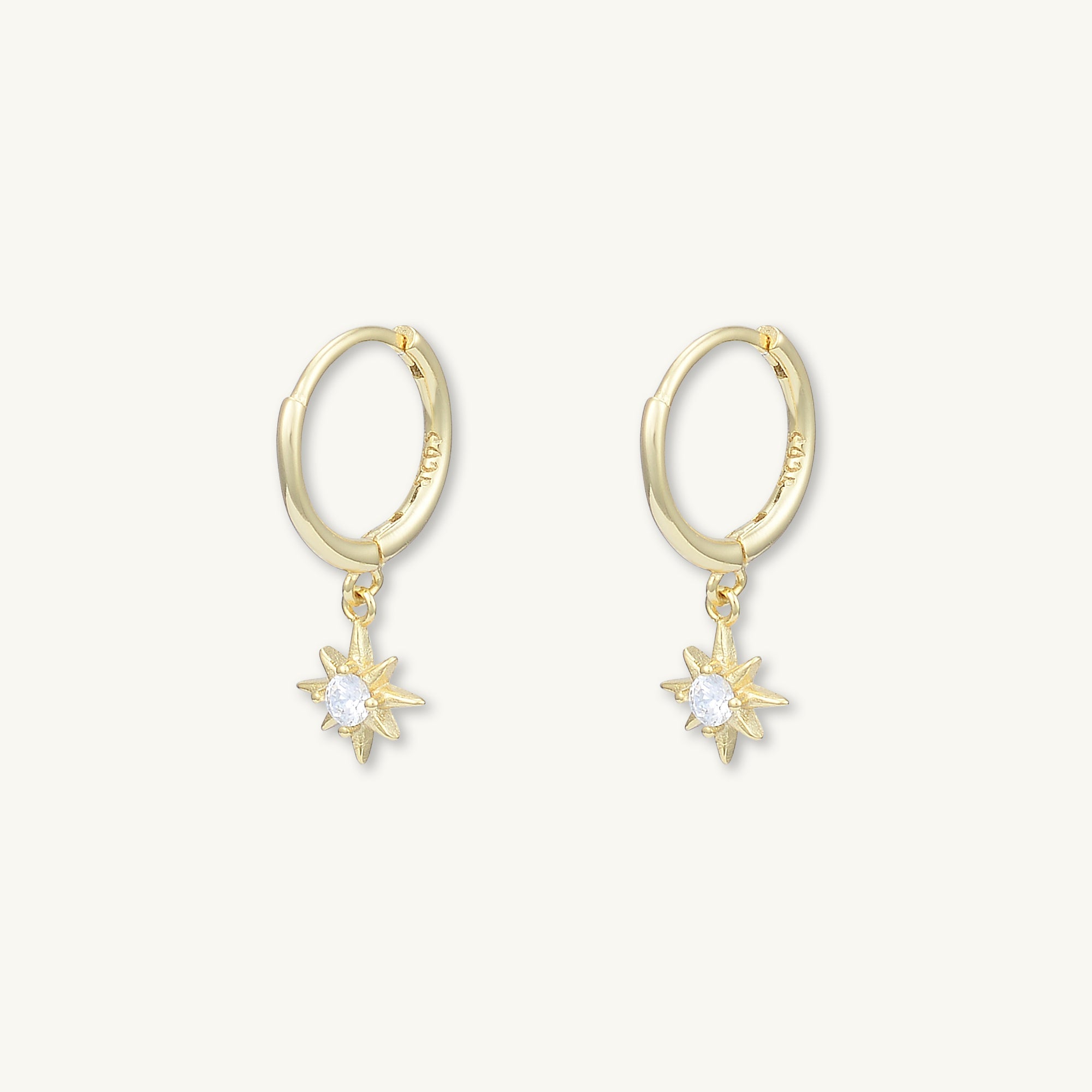 Starlight Dangling Huggie Hoop Earrings - Camile & Stone
