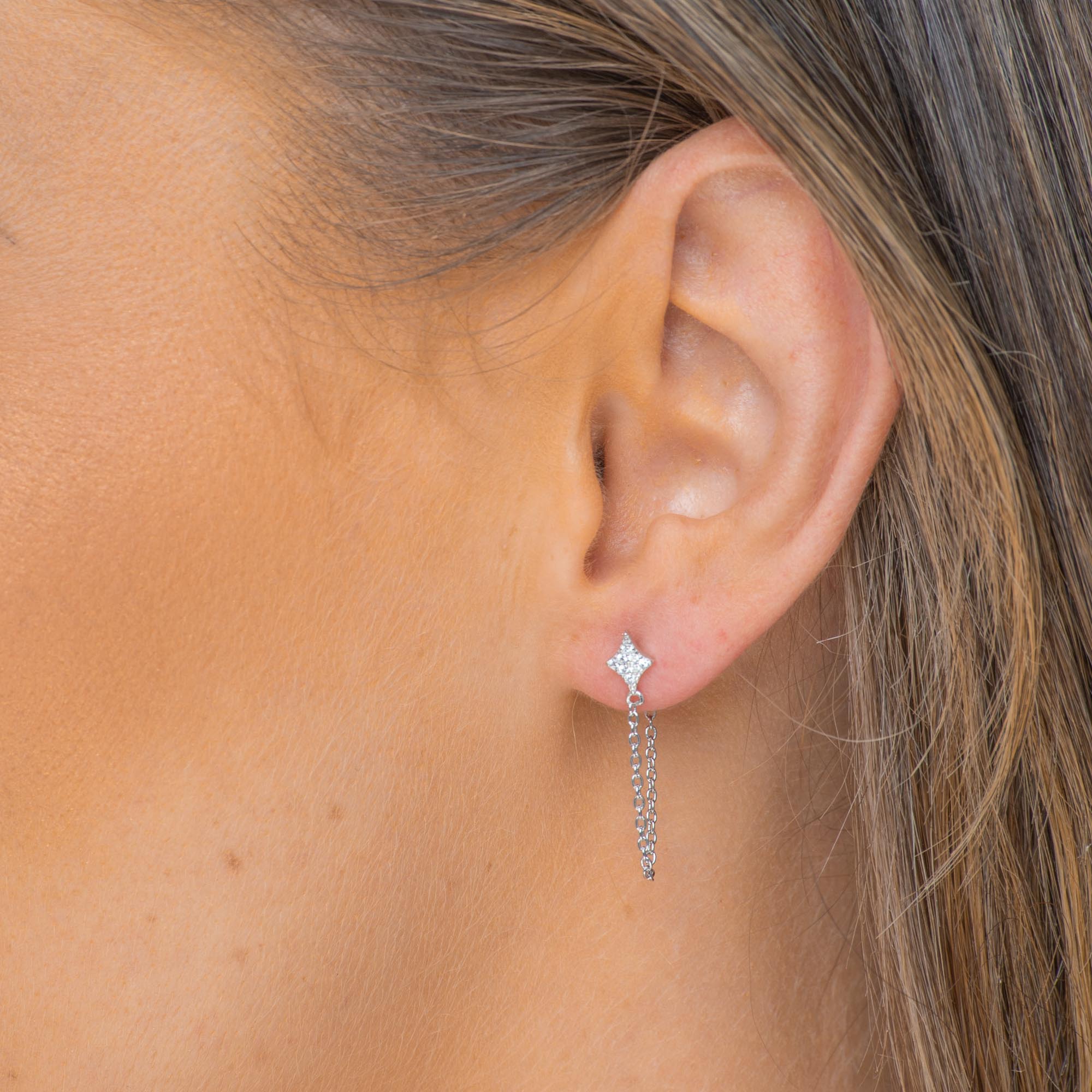 Starlight Sapphire Dangling Earrings - Camile & Stone