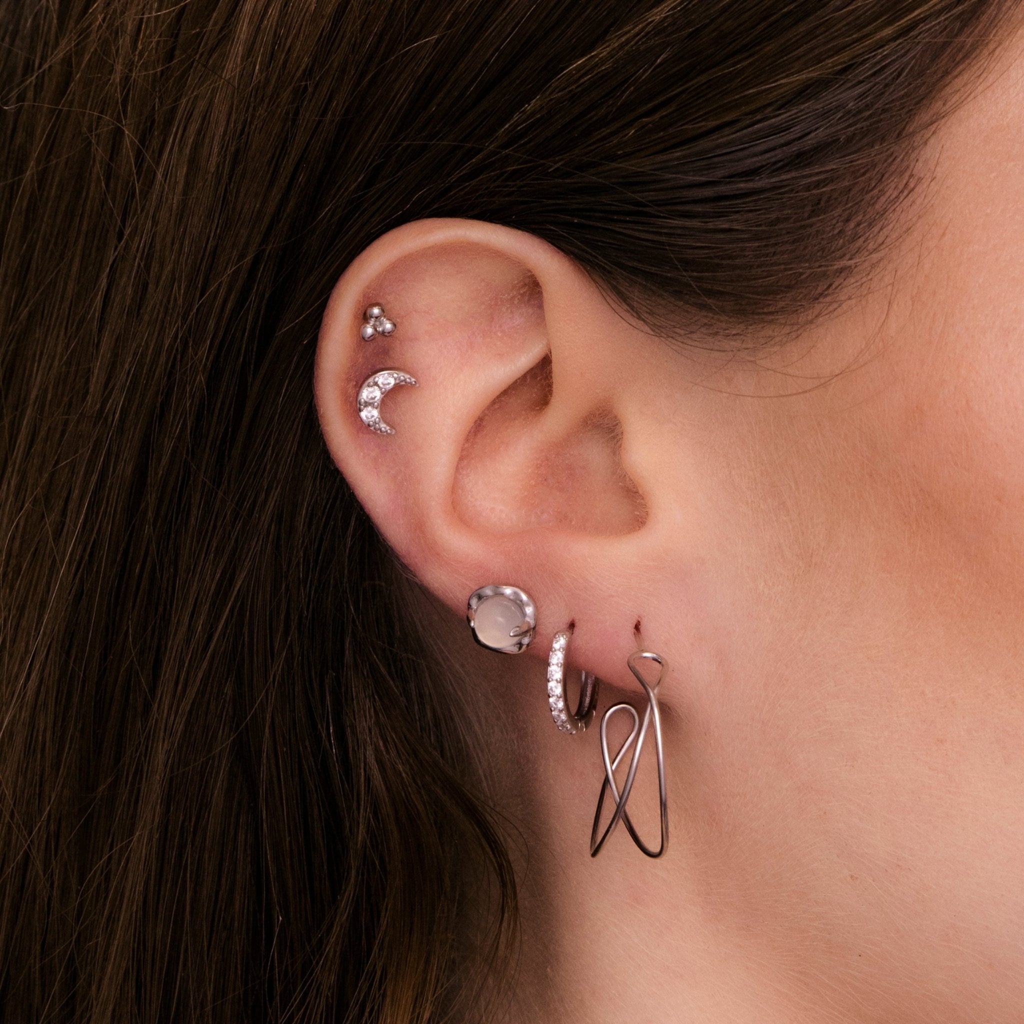 Statement Thin Huggie Hoop Earrings - Camile & Stone