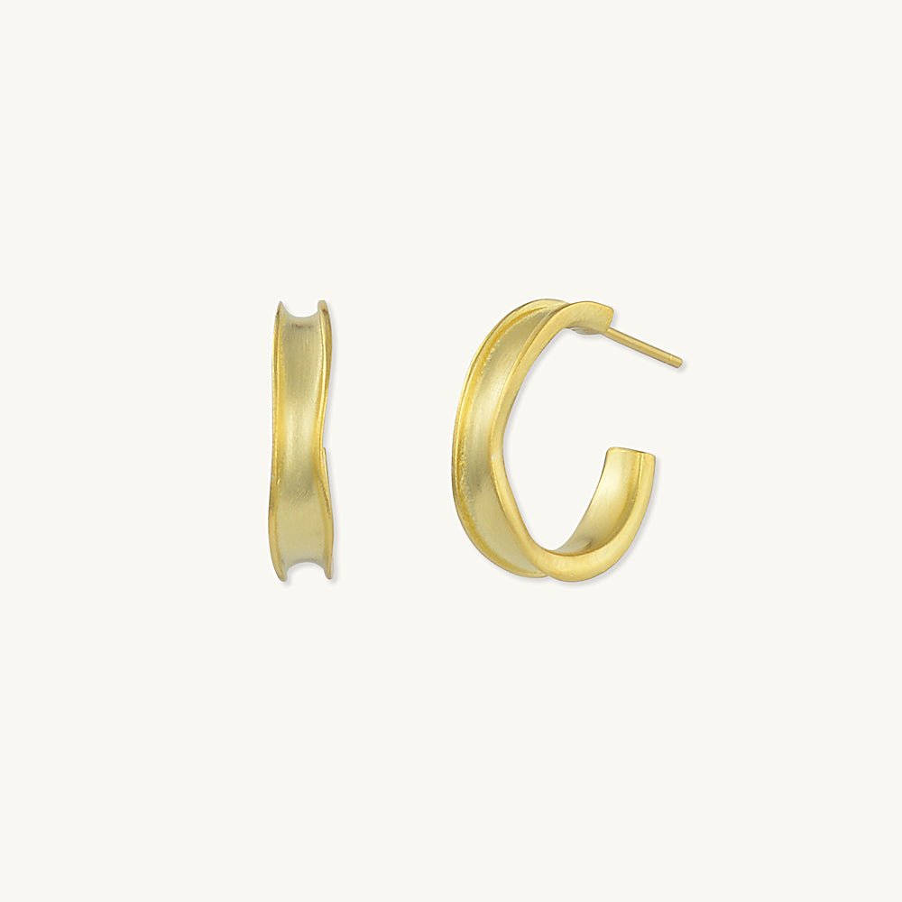 Swirl Huggie Hoop Stud Earrings - Camile & Stone