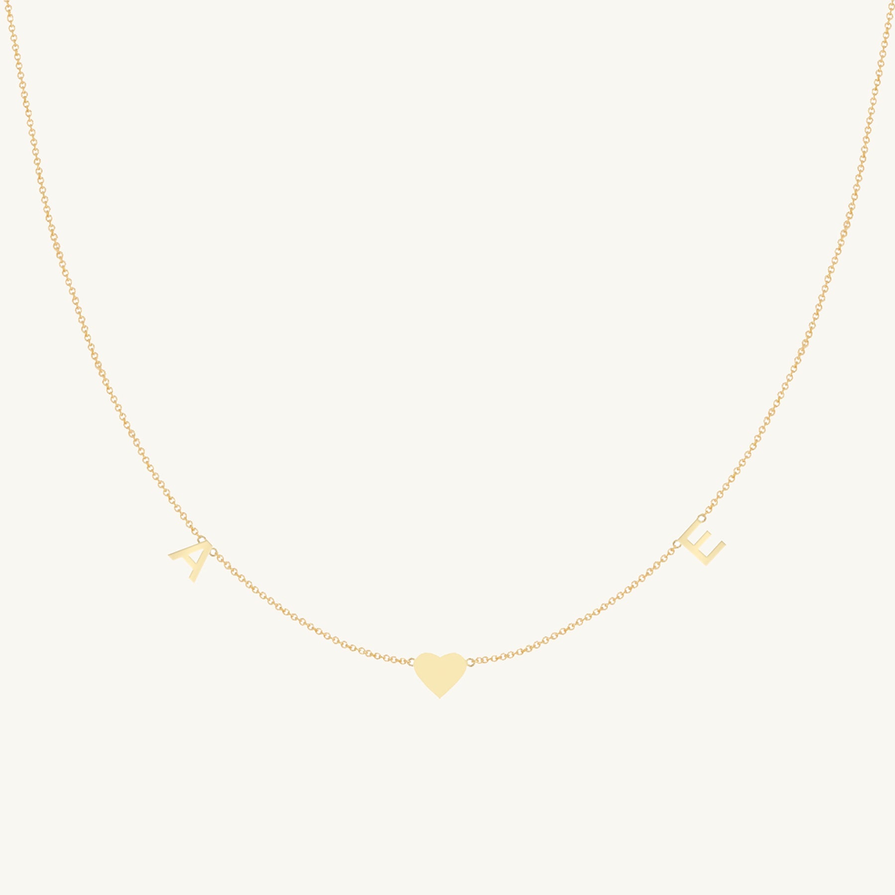 The Original Initial Letter Solid Heart Necklace - Camile & Stone