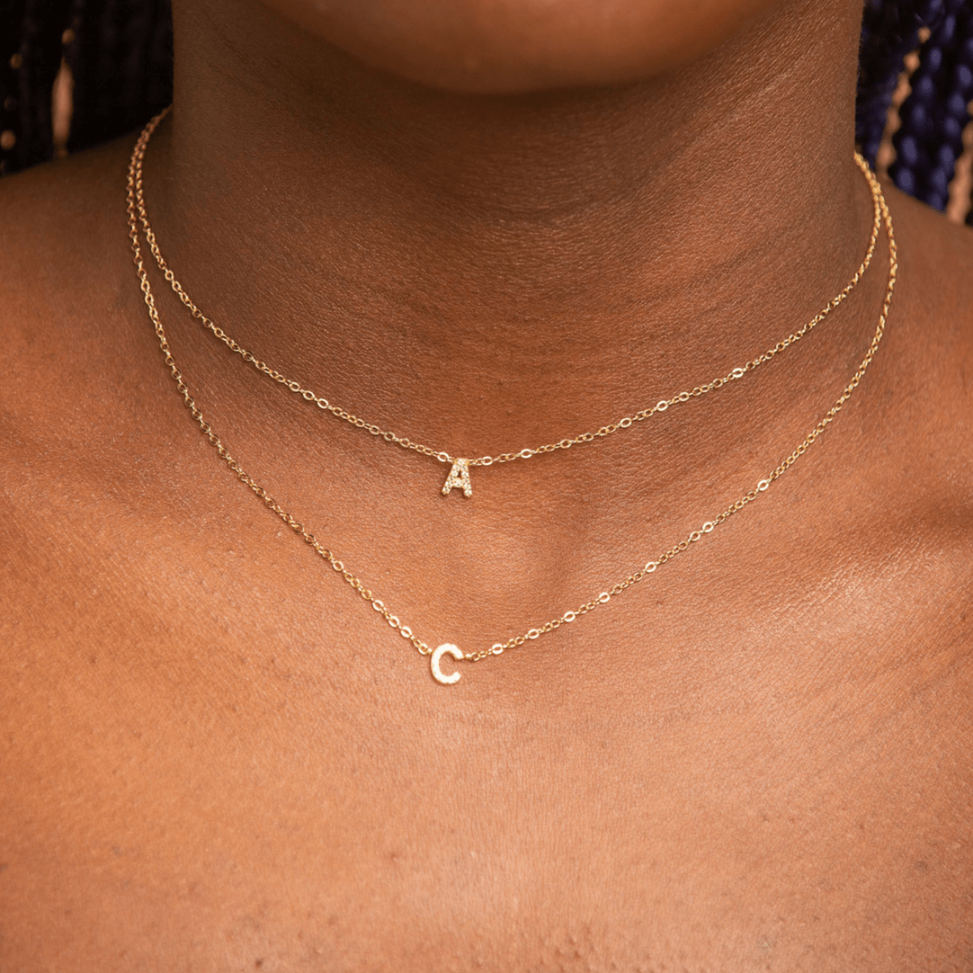 The Original Initial Sapphire Letter Necklace - Camile & Stone