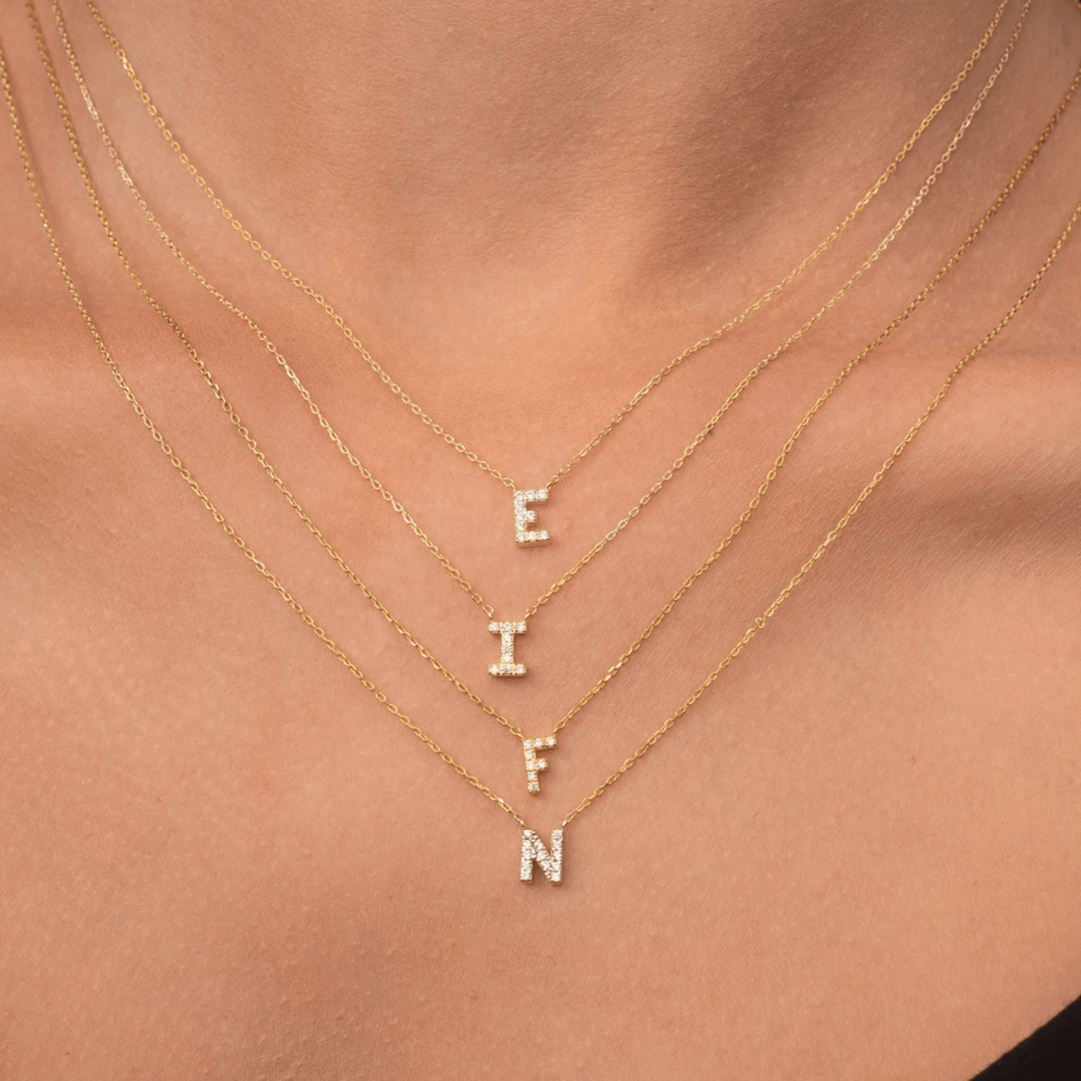 The Original Initial Sapphire Letter Necklace - Camile & Stone