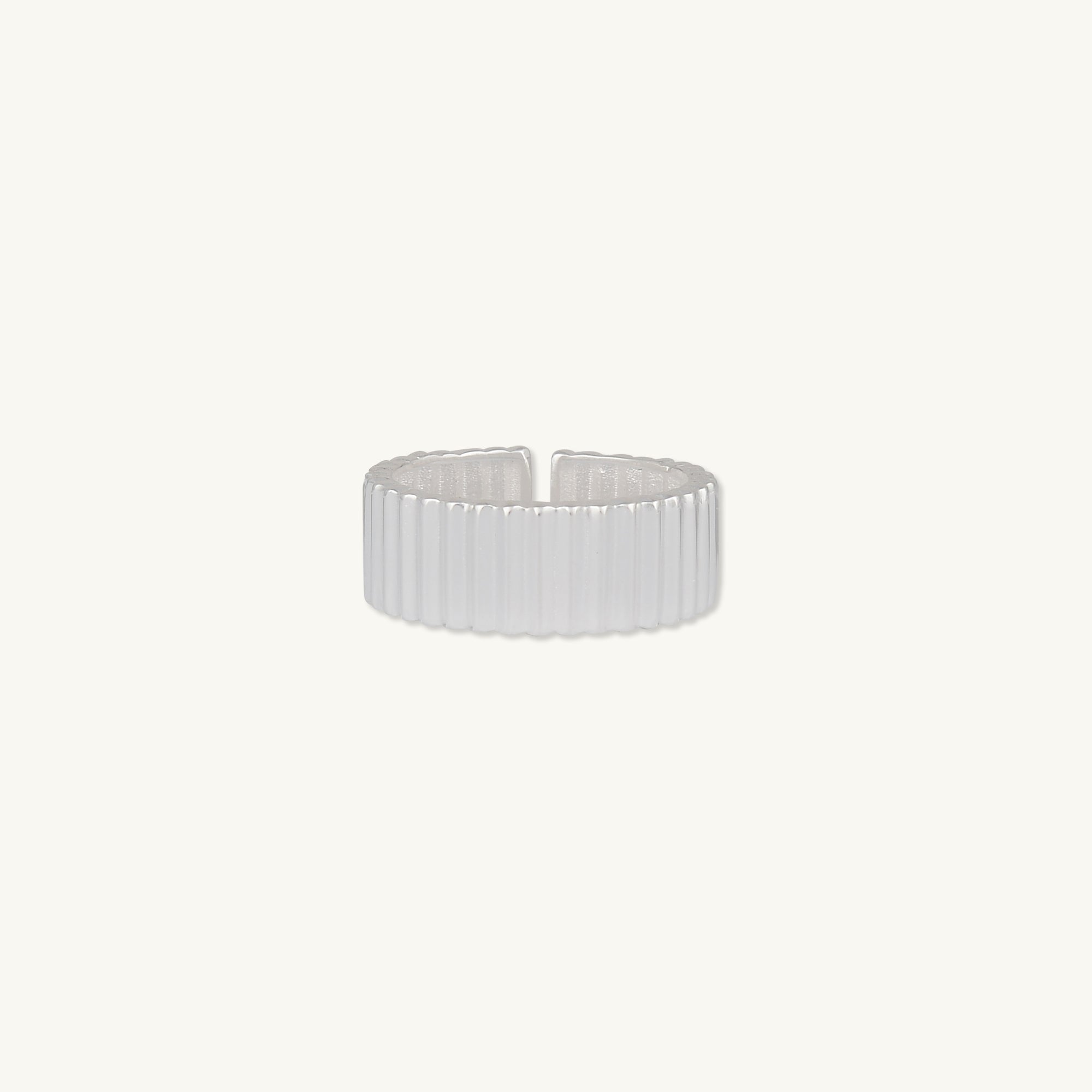 Thick Ridges Open Ring - Camile & Stone