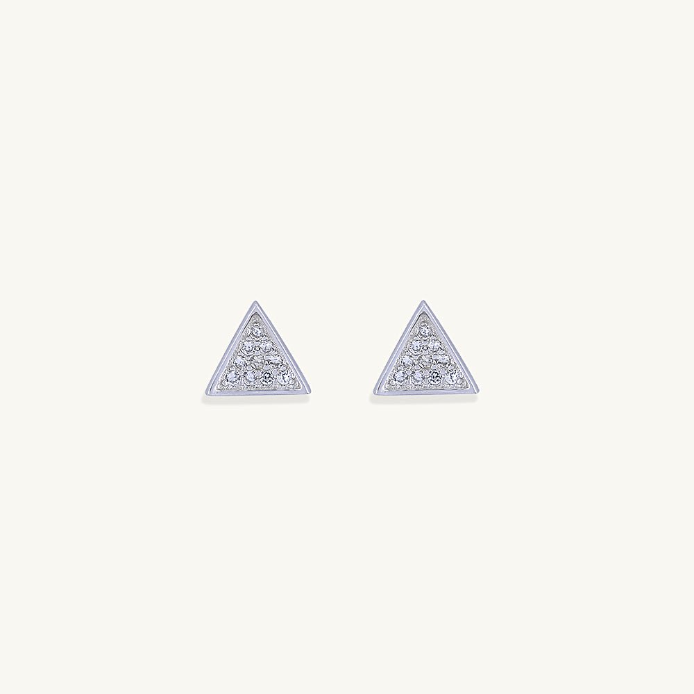 Triangle Sapphire Stud Earrings - Camile & Stone