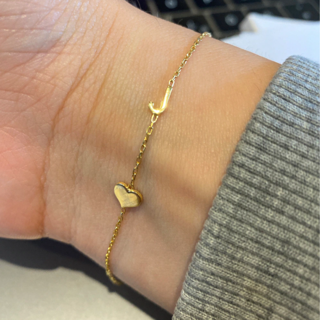 The Sideways Initial Letter Bracelet