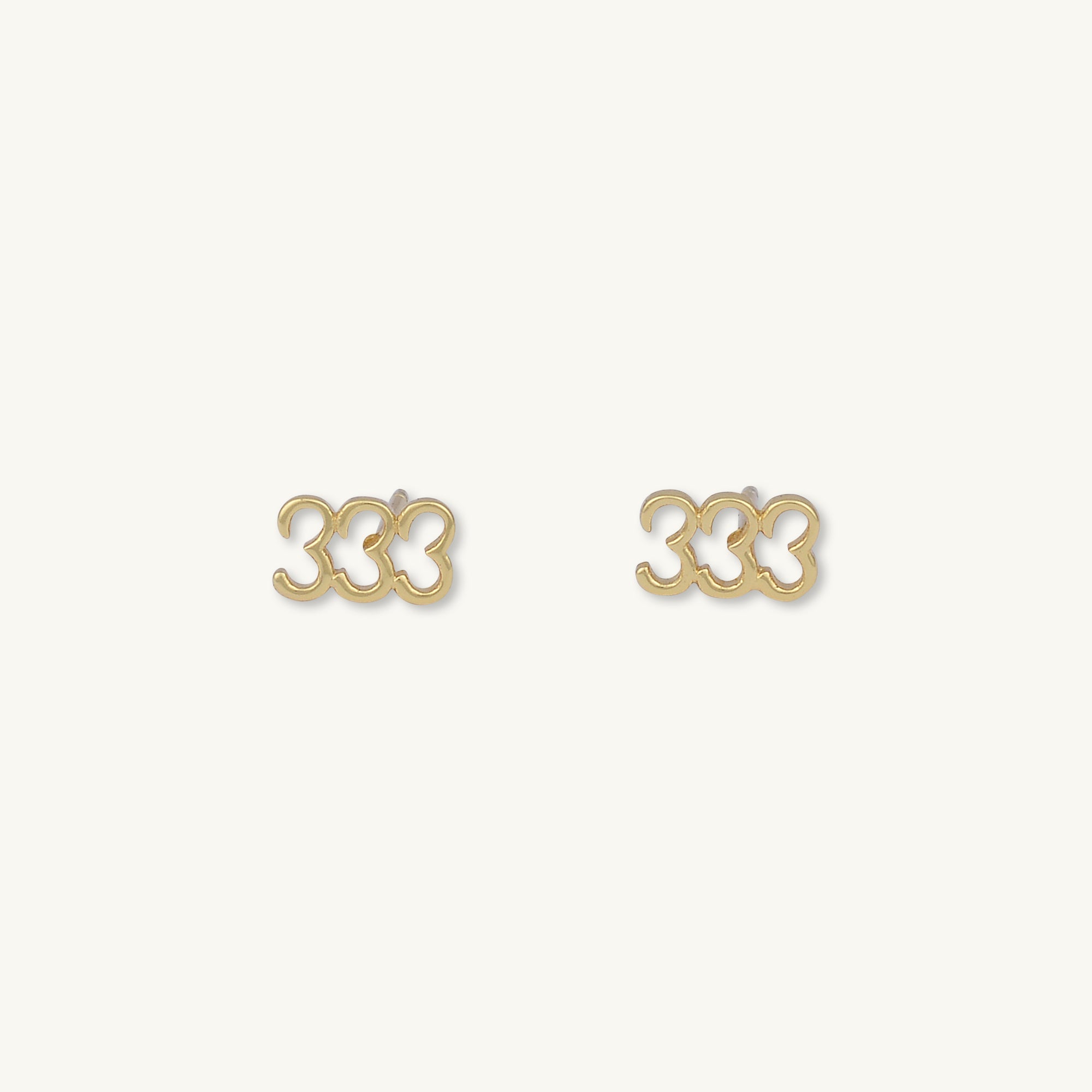 333 Angel Number Earrings - Camile & Stone