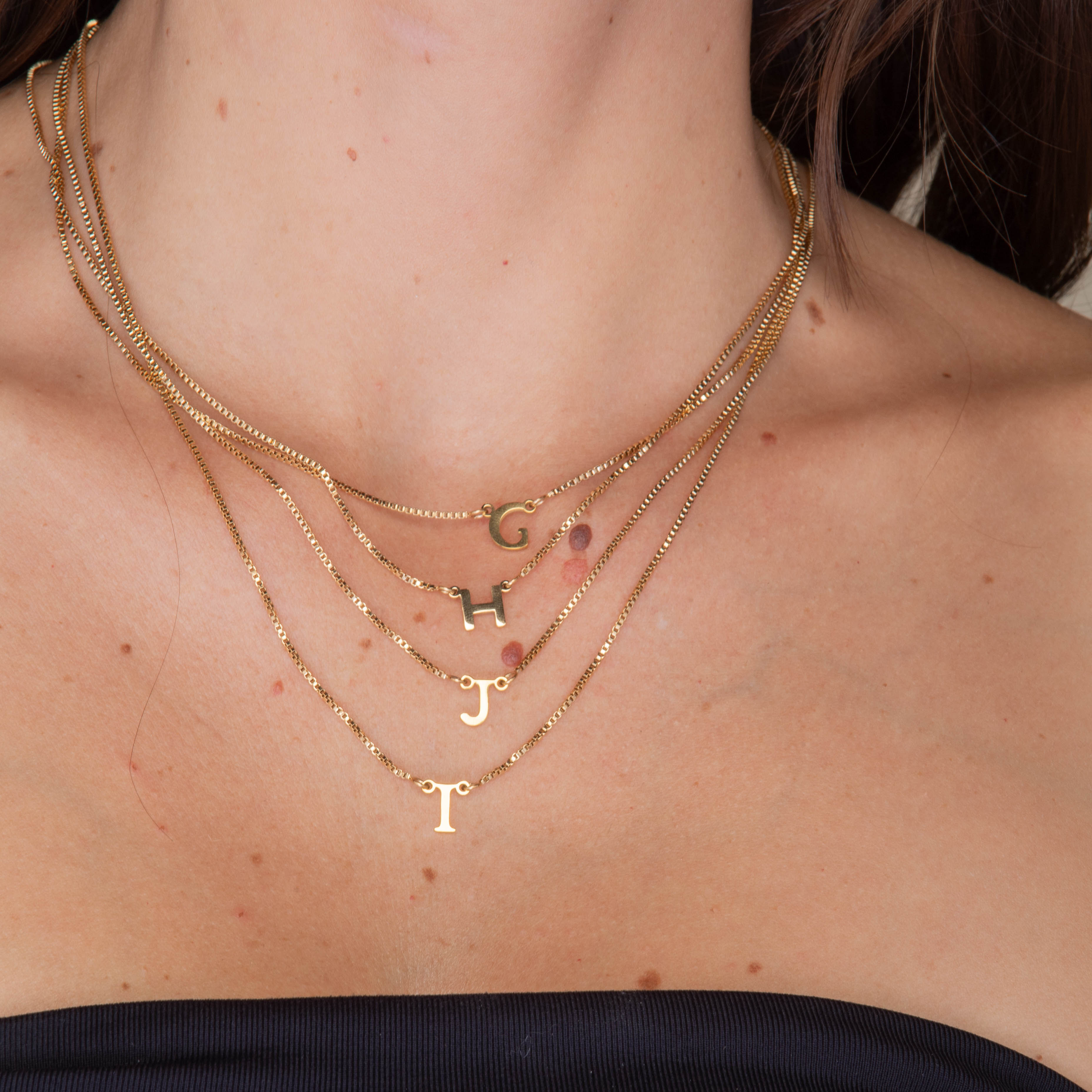 The Original Initial Letter Box Chain Necklace