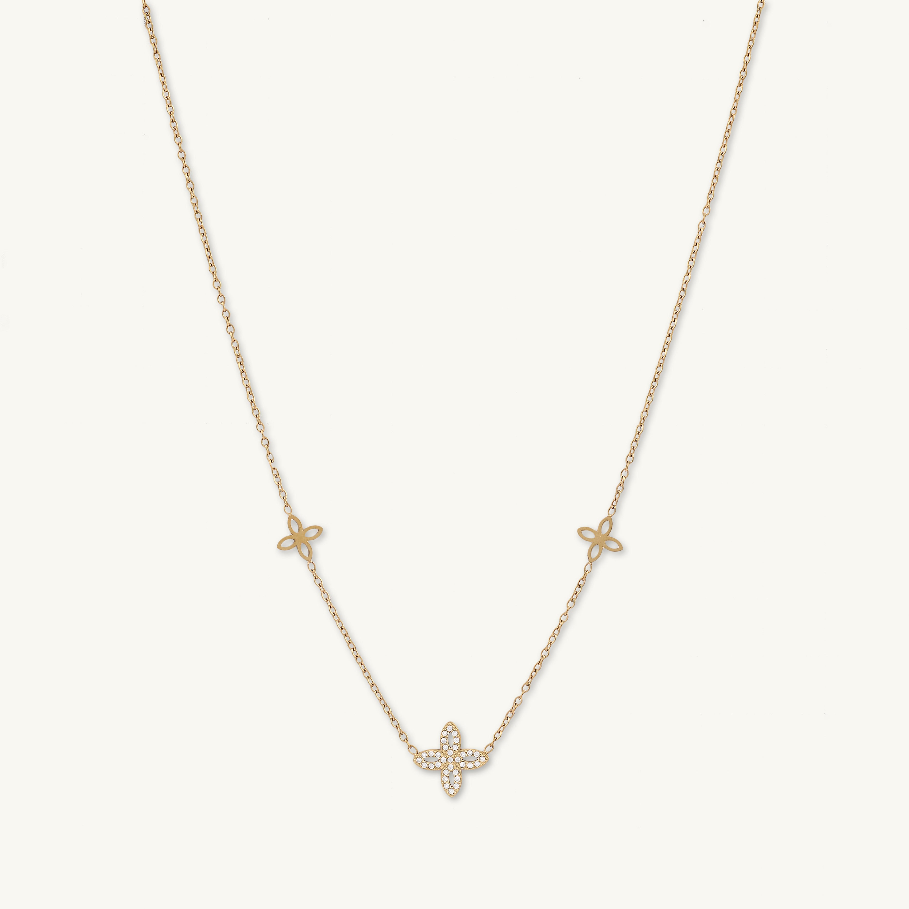 Multi Marquise Clover Sapphire Necklace