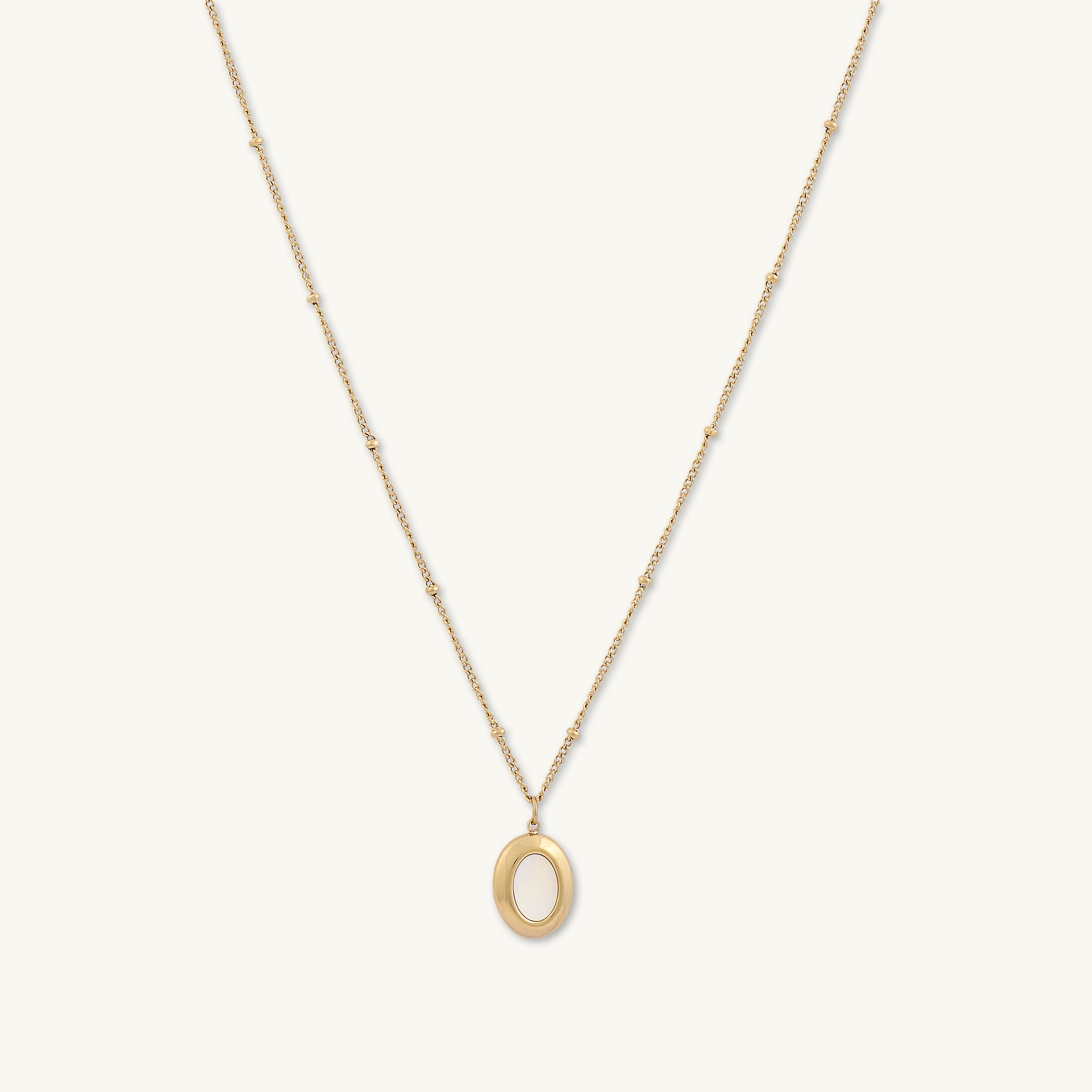 Moonstone Vintage Oval Satellite Necklace