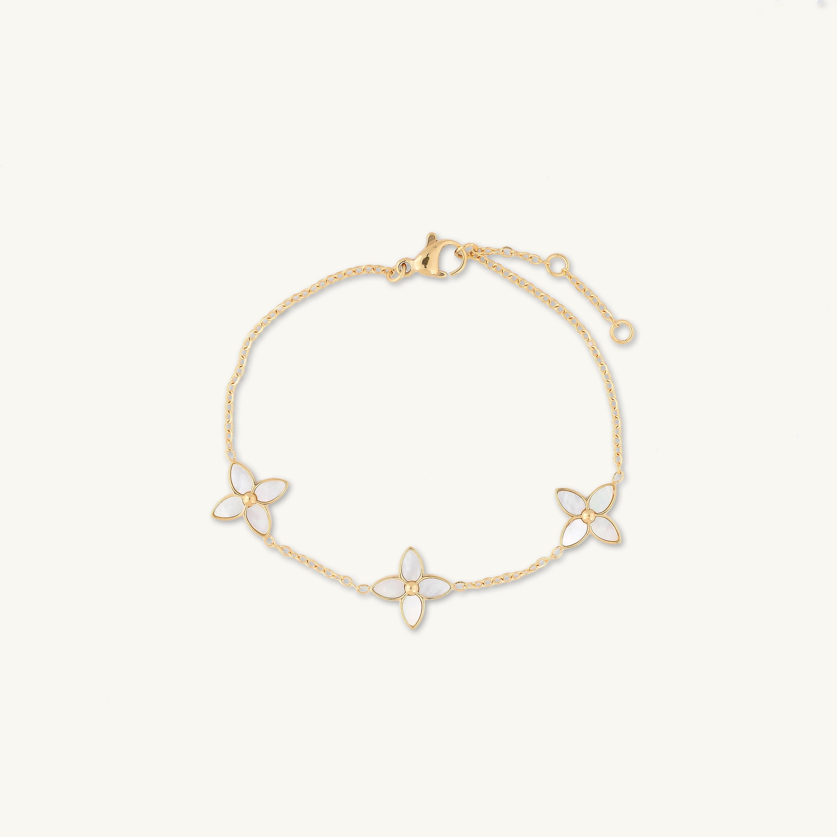 Trio Clover Marquise MOP Bracelet