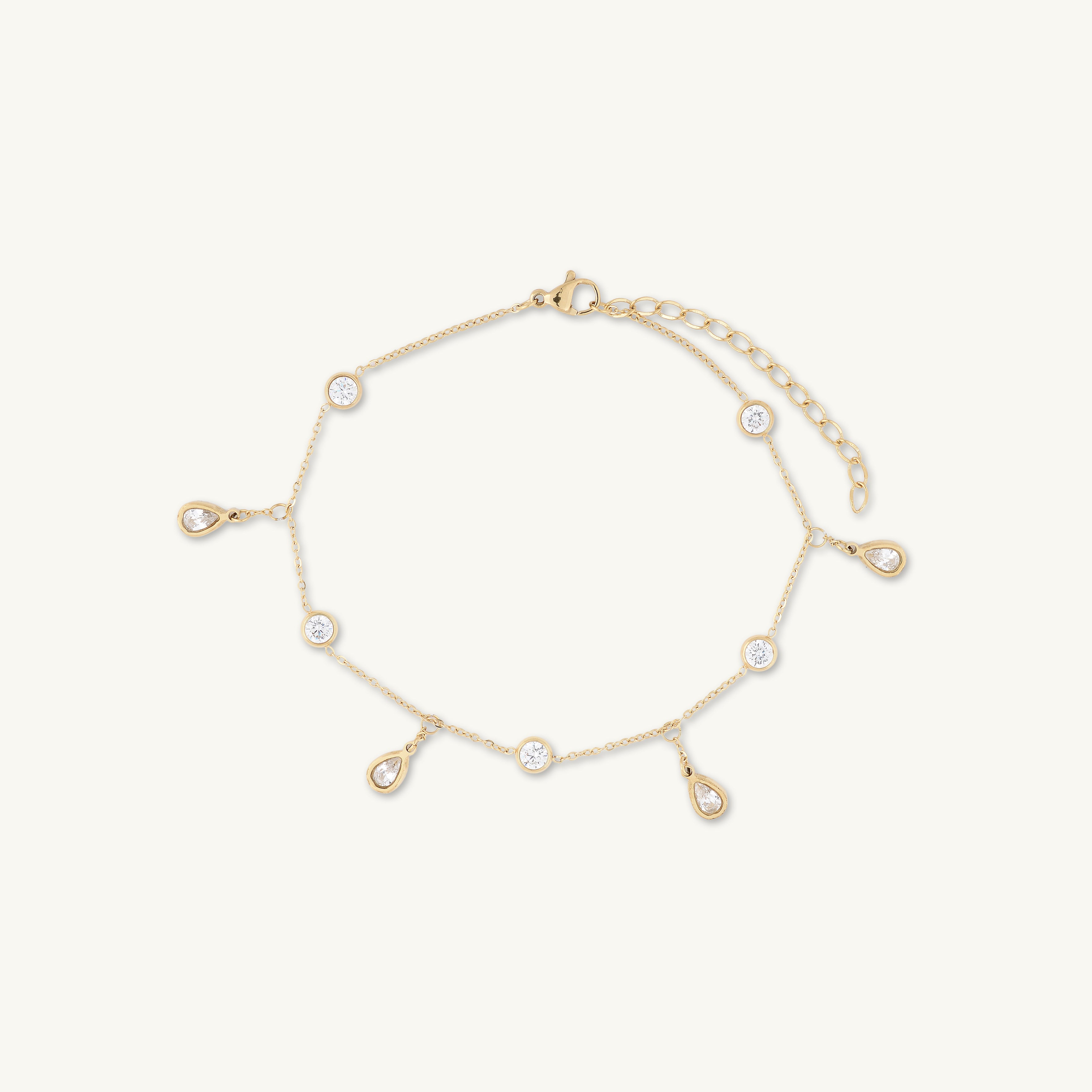 Dangly Teardrop Sapphire Station Bracelet