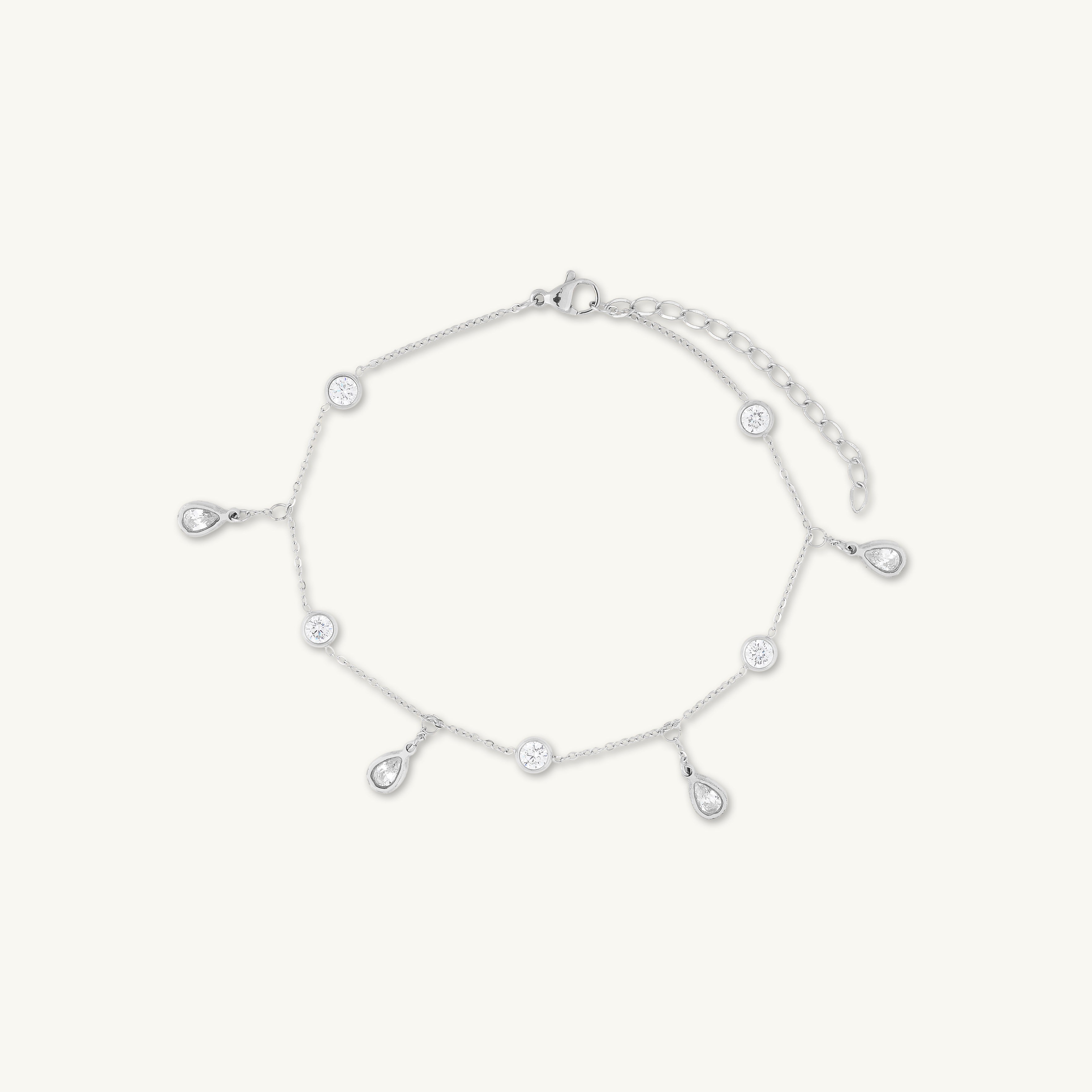 Dangly Teardrop Sapphire Station Bracelet