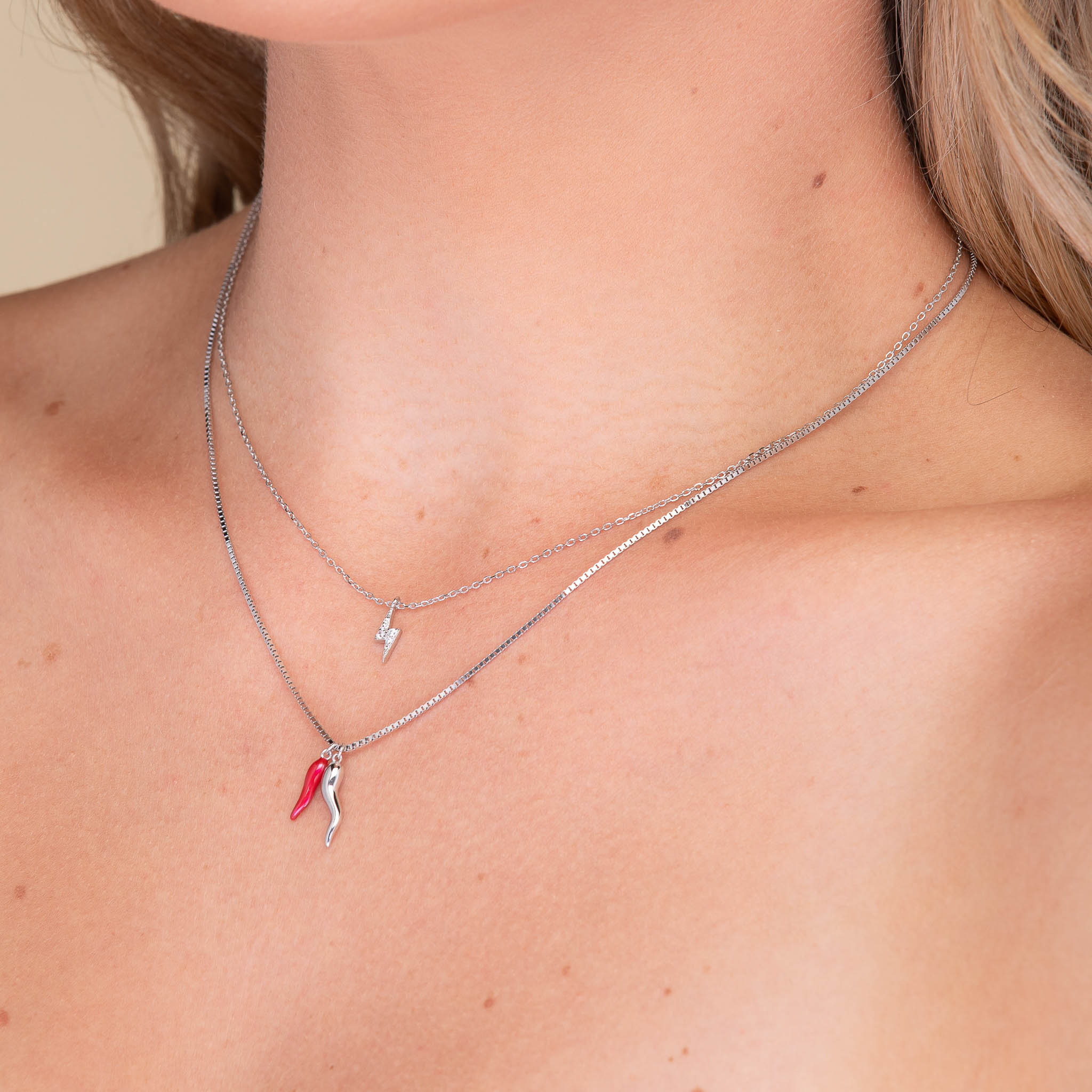 Lightning Bolt Sapphire Necklace