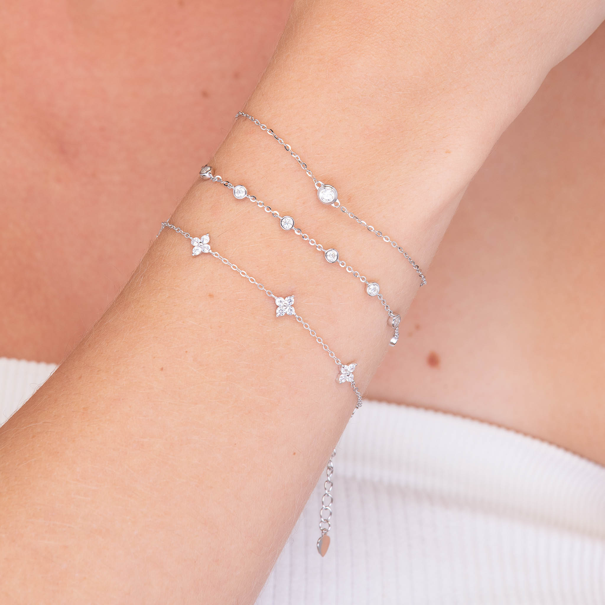 Satellite Moissanite Chain Bracelet