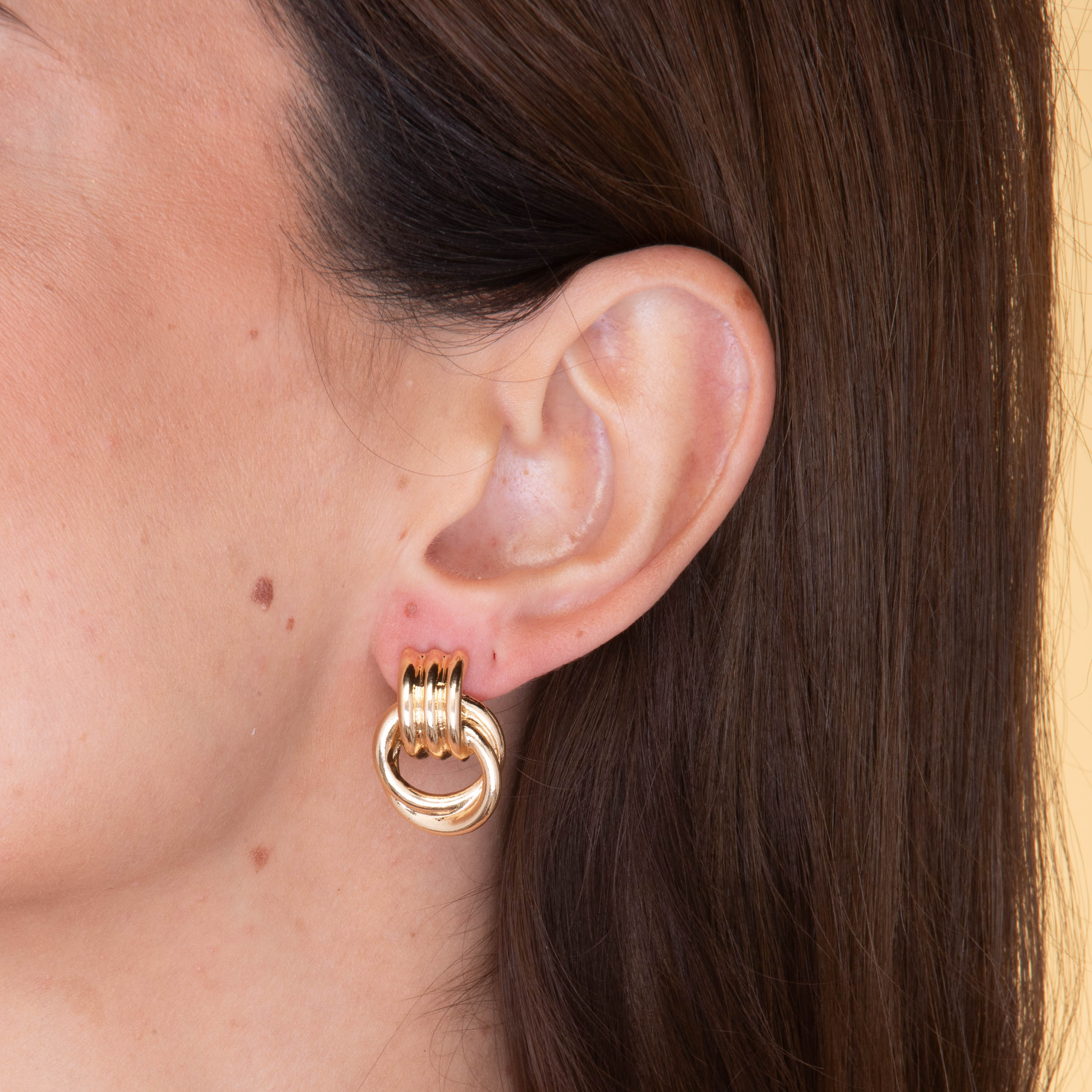 Nadia Small Loop Statement Earrings