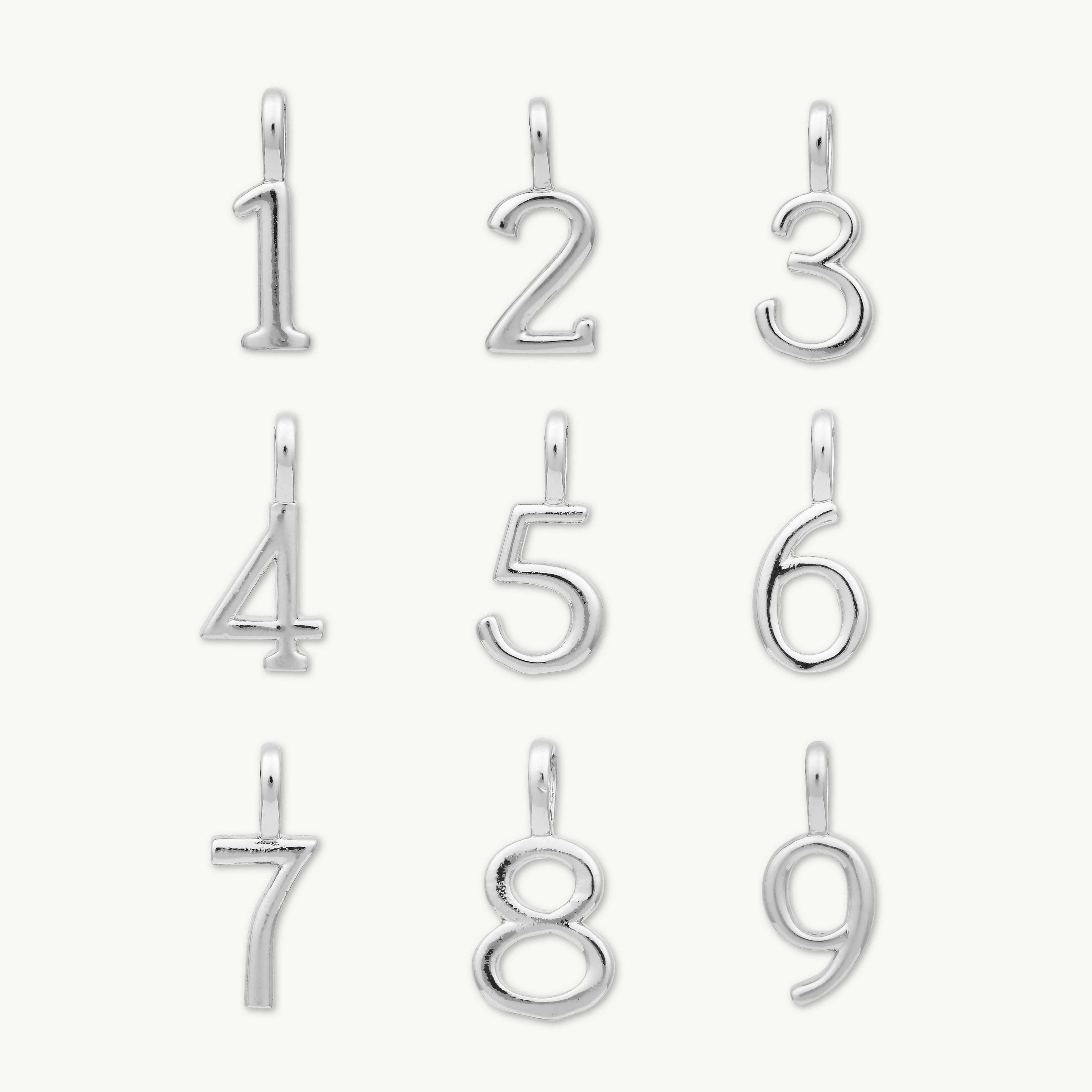 Numbers Charm Pendant