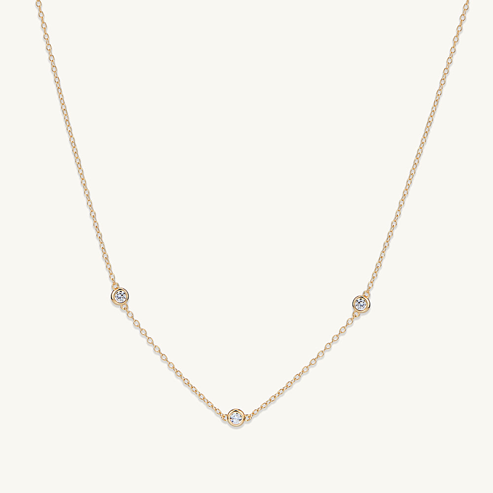 Satellite Sapphire Station Chain Necklace