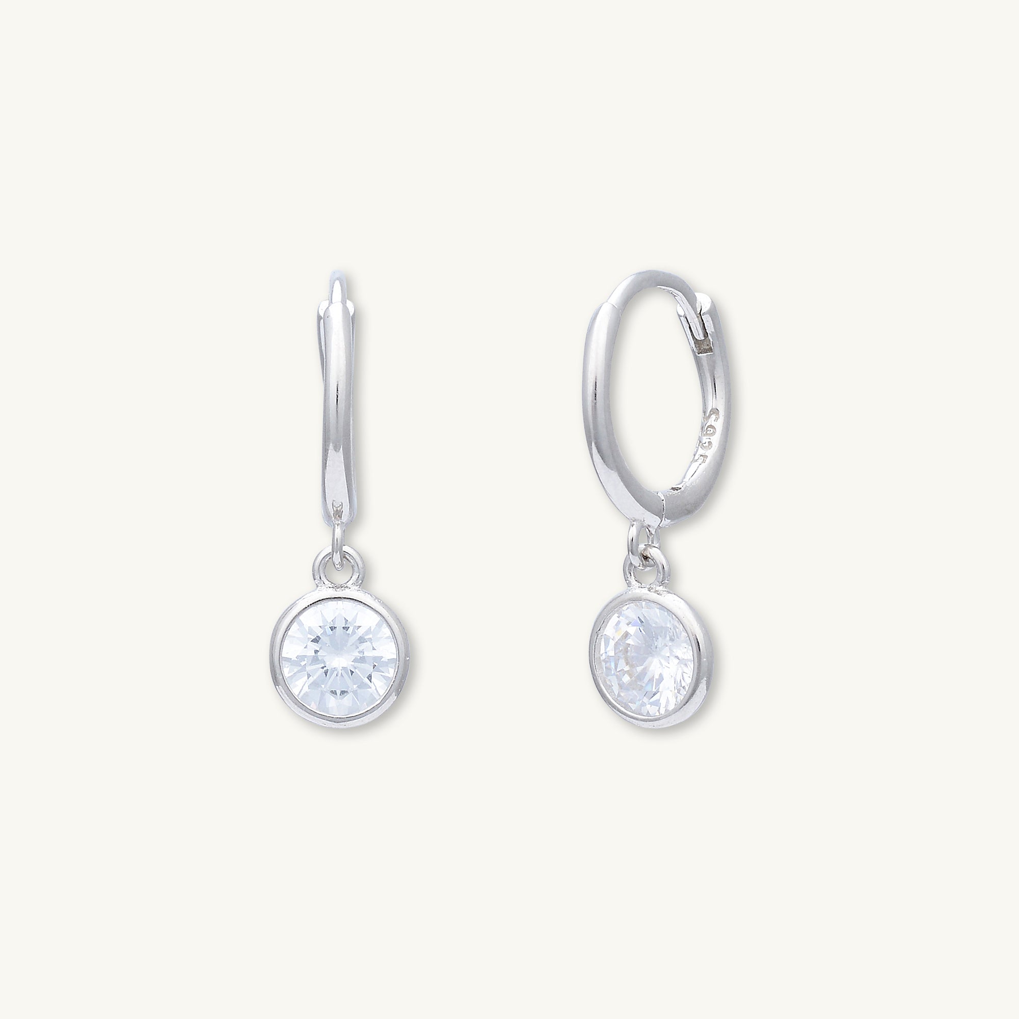 Circle Sapphire Hoop Earrings