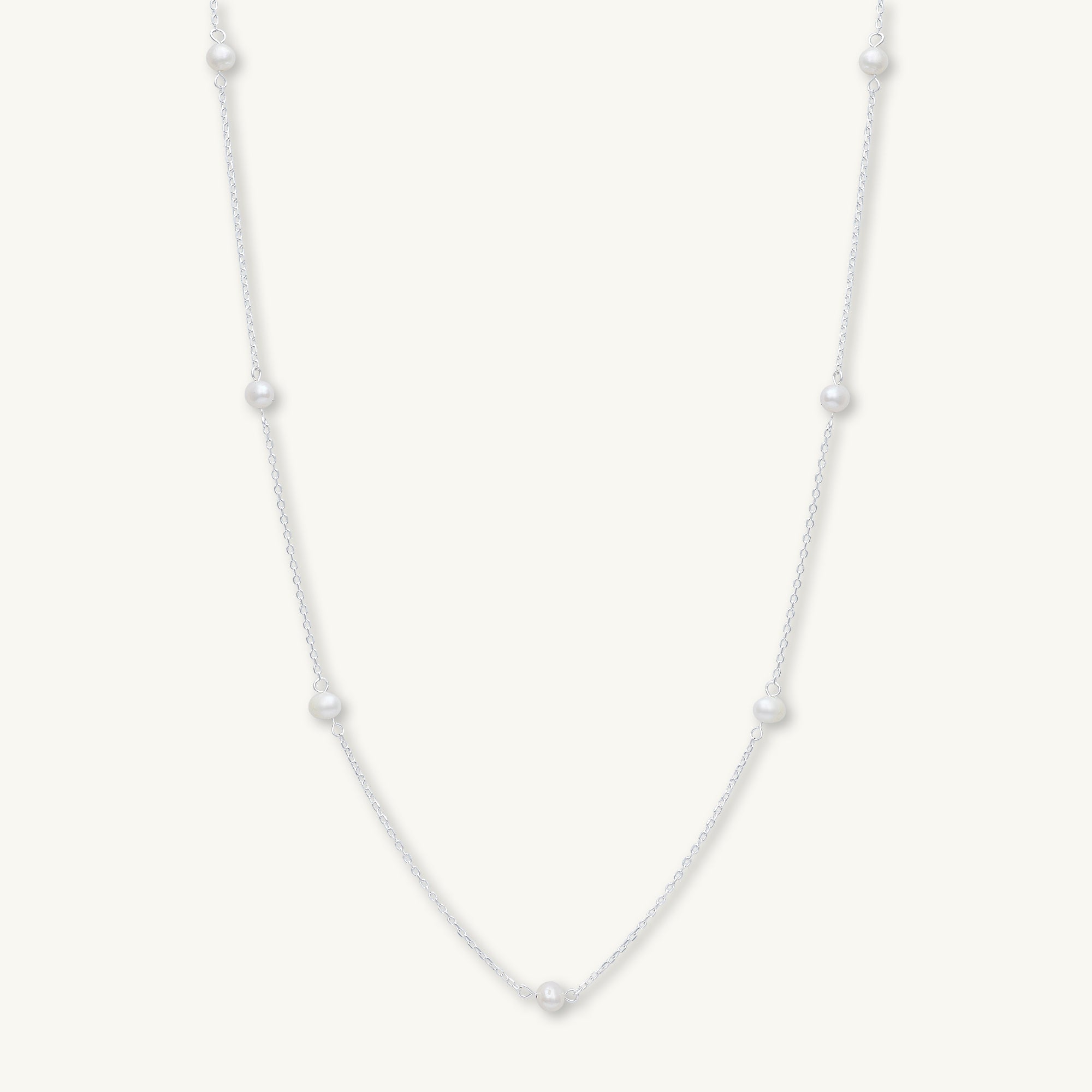 Pearl station deals necklace gold