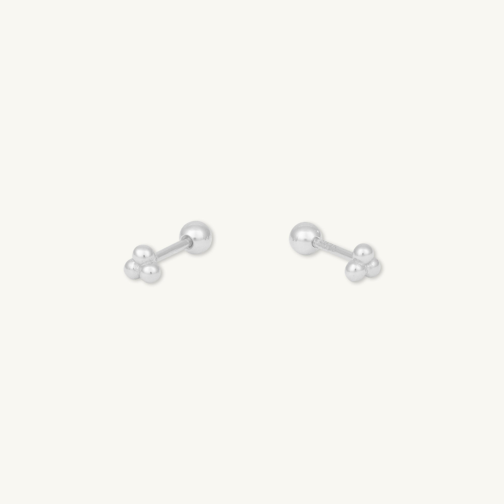 Lotus Dot Barbell Stud Cartilage Earrings